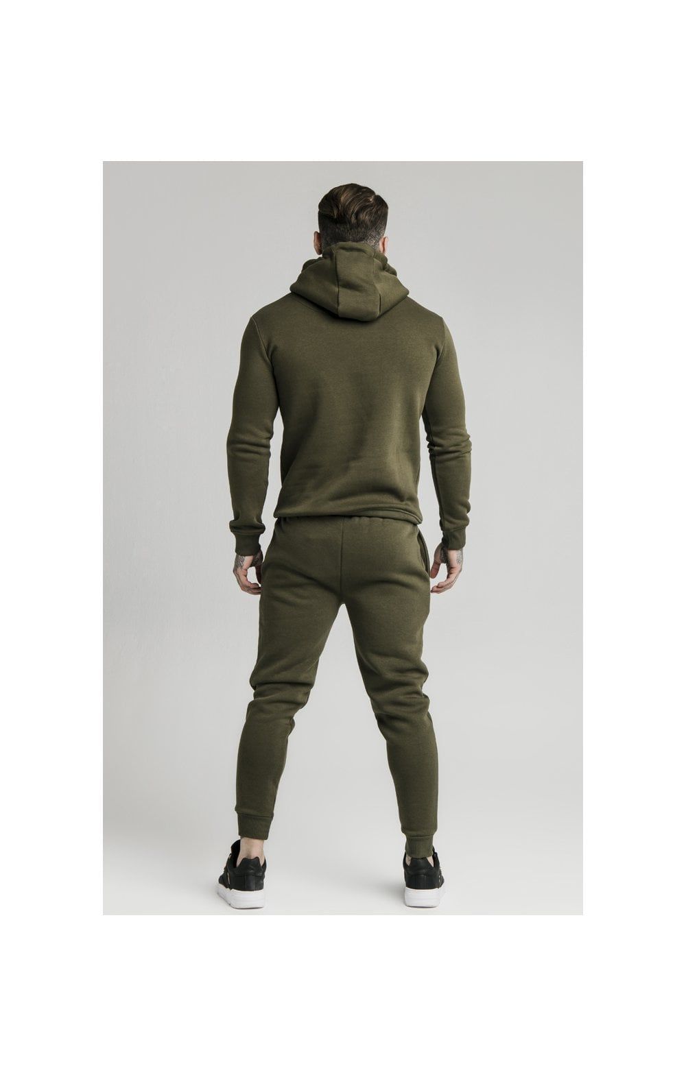 Khaki Muscle Fit Overhead Hoodie sold by Siksilk product image thumbnail 6