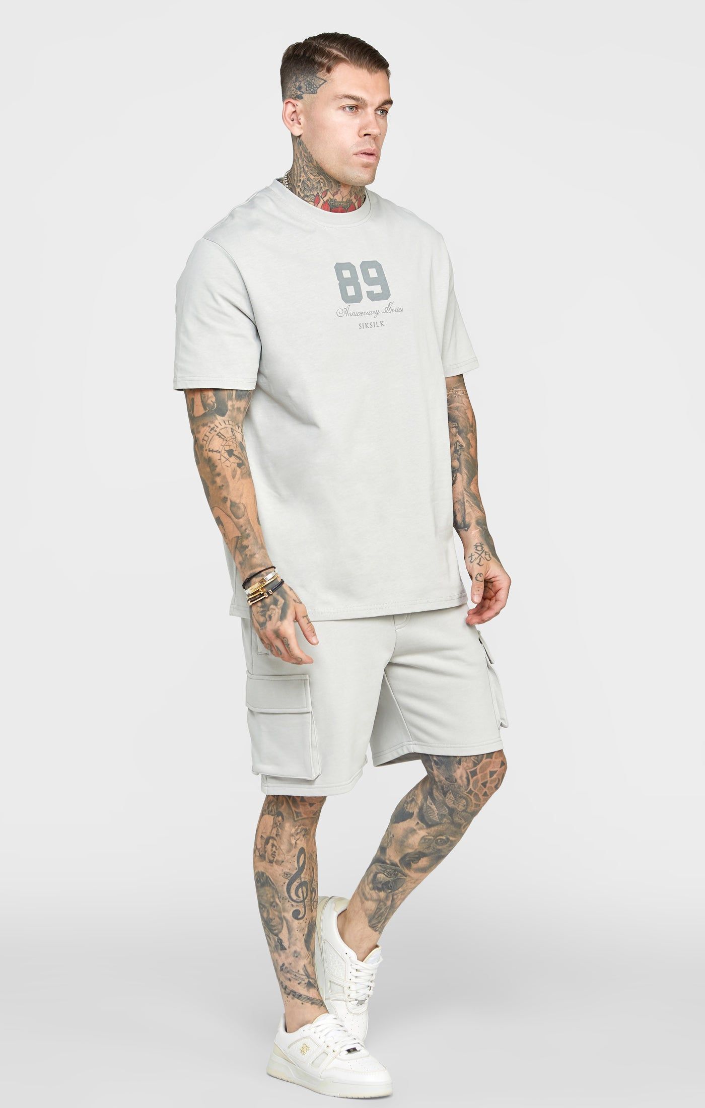 Grey Varsity Oversized T-Shirt sold by Siksilk product image thumbnail 4