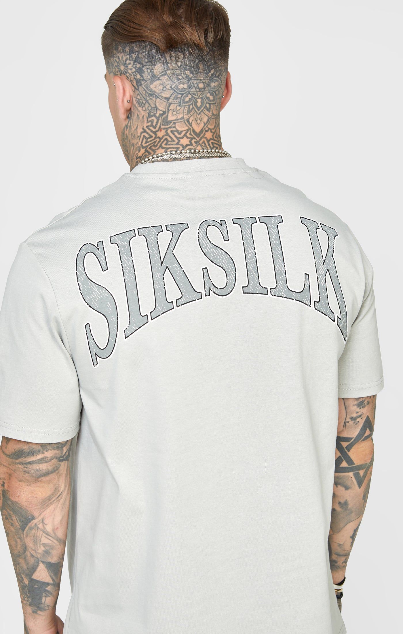 Grey Varsity Oversized T-Shirt sold by Siksilk product image thumbnail 6