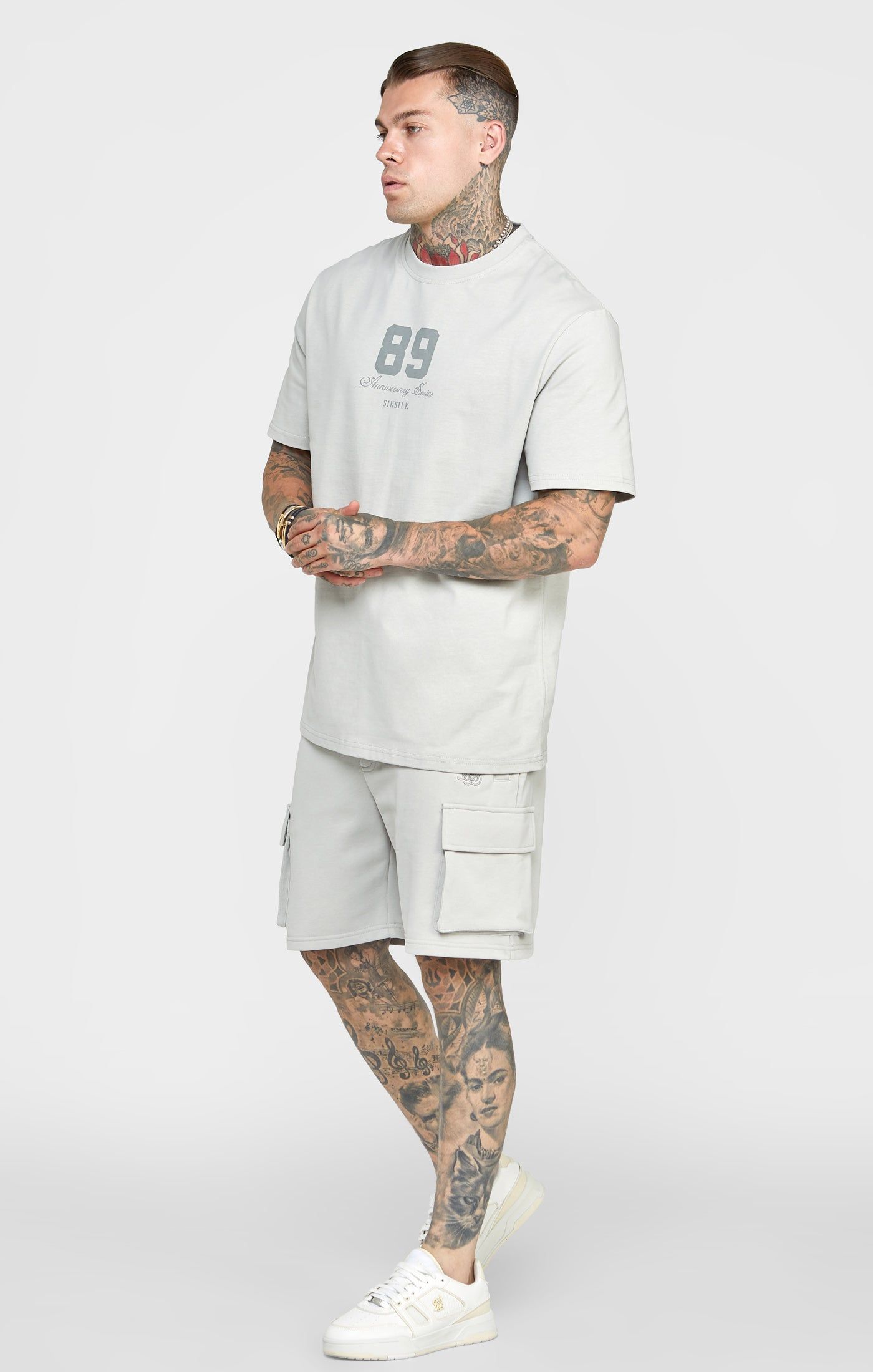 Grey Varsity Oversized T-Shirt sold by Siksilk product image thumbnail 3