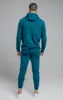 SikSilk Overhead Embroidery Hoodie - Teal & White sold by Siksilk