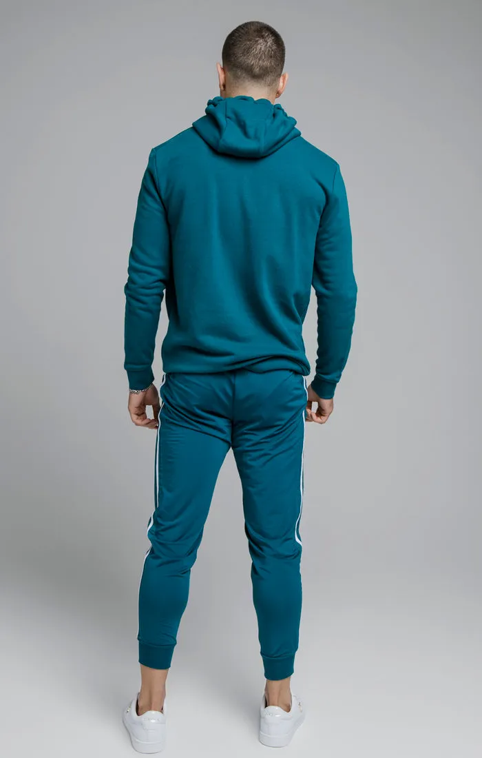 SikSilk Overhead Embroidery Hoodie - Teal & White sold by Siksilk product image thumbnail 4