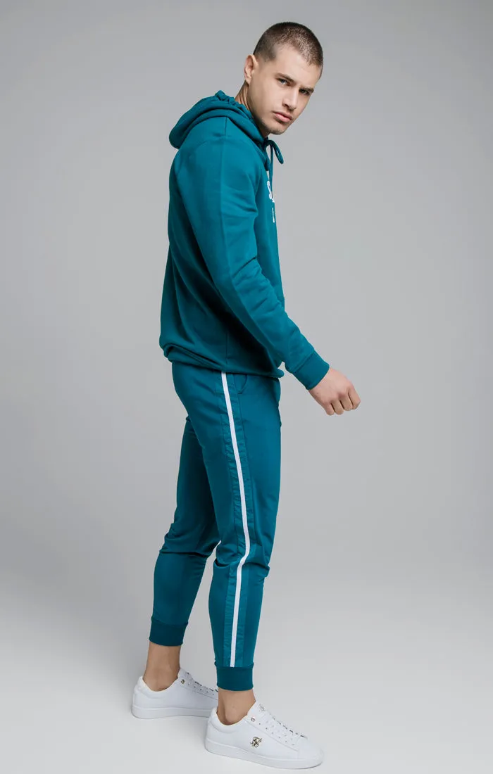 SikSilk Overhead Embroidery Hoodie - Teal & White sold by Siksilk product image thumbnail 3
