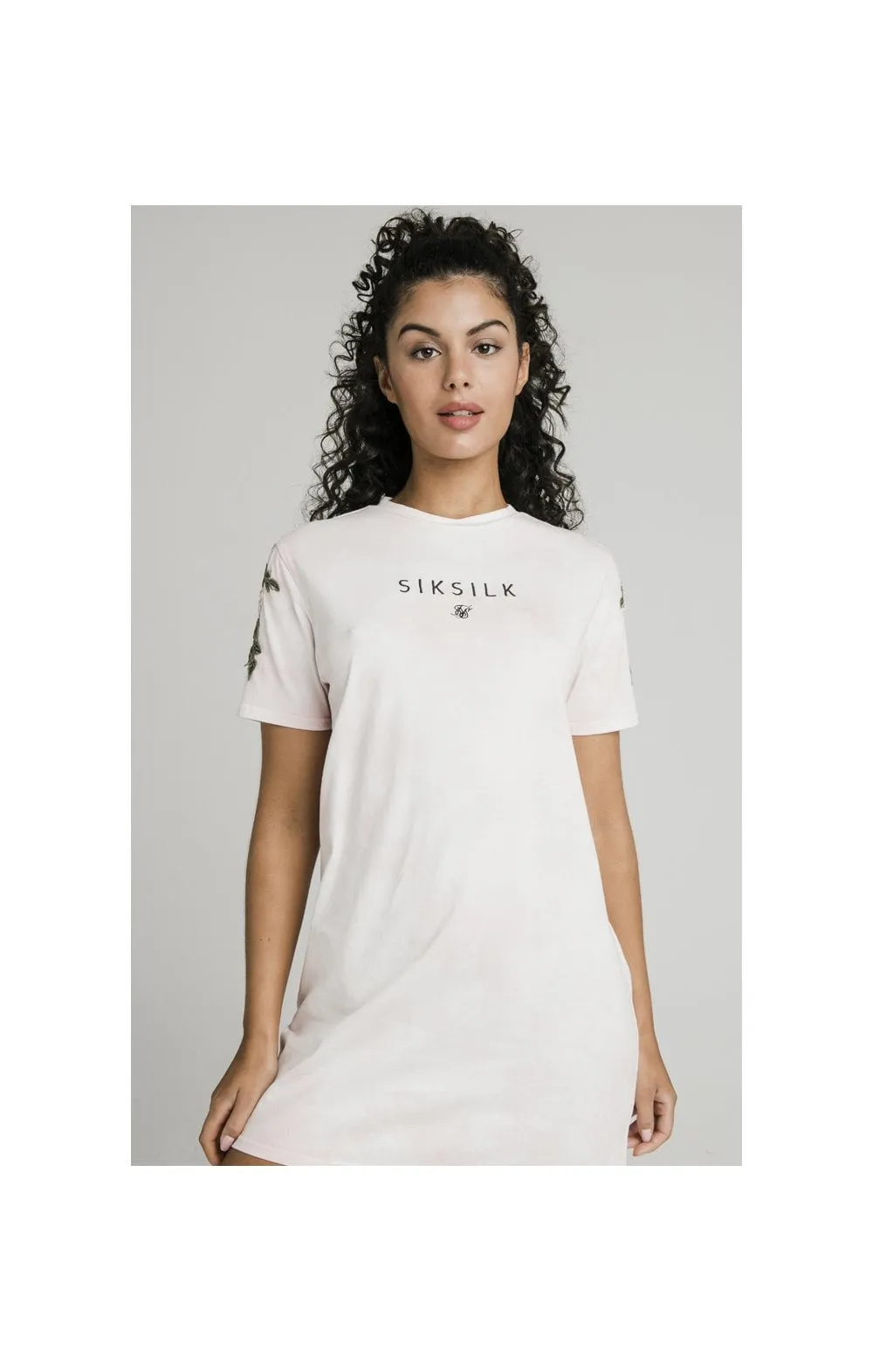 SikSilk Tye-Dye T-Shirt Dress - Pink sold by Siksilk