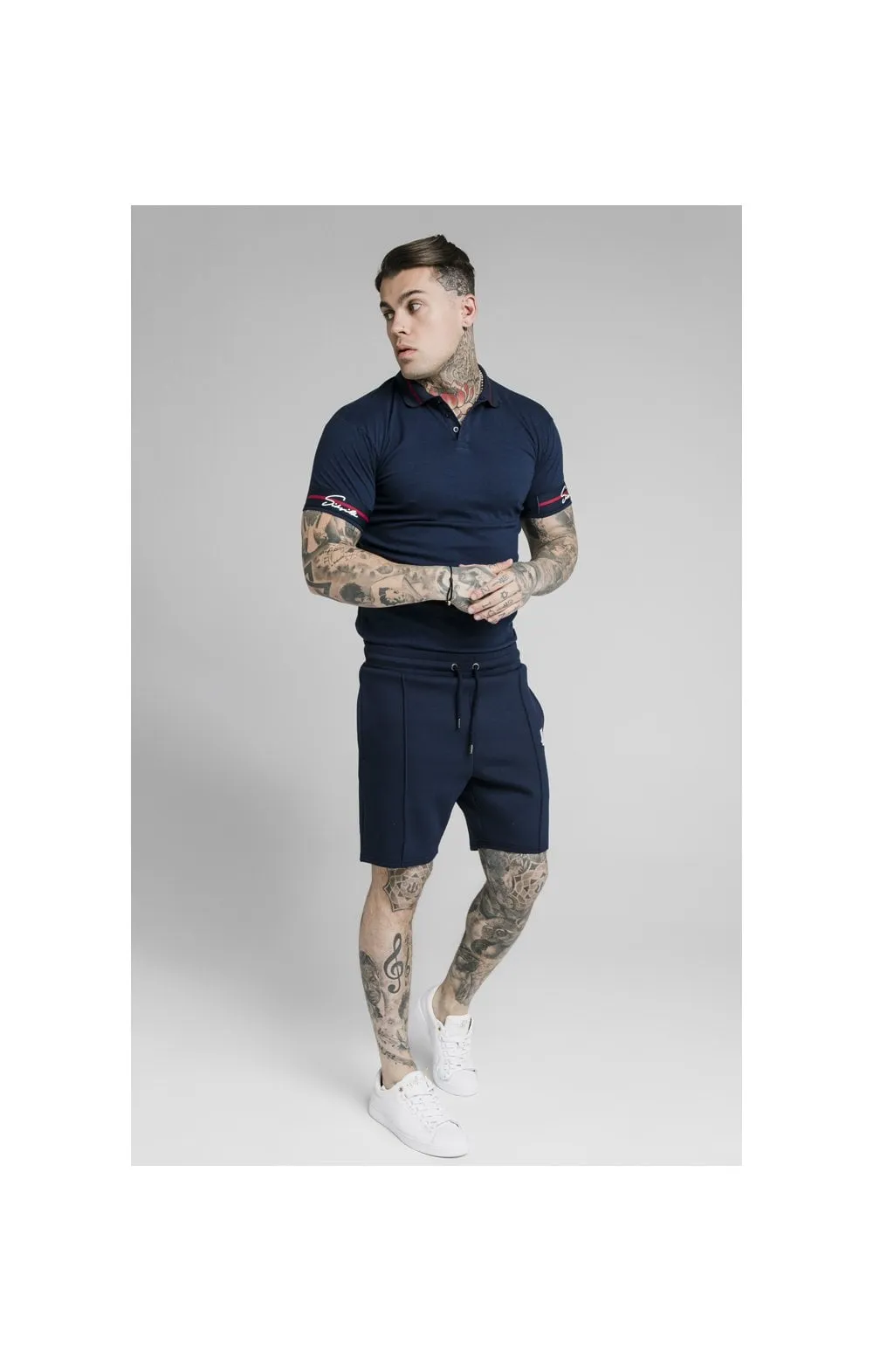 SikSilk Exposed Tape Shorts - Navy sold by Siksilk product image thumbnail 3