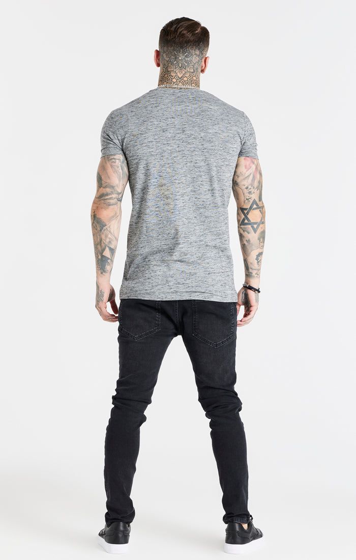 Grey Marl Muscle T-Shirt sold by Siksilk product image thumbnail 4