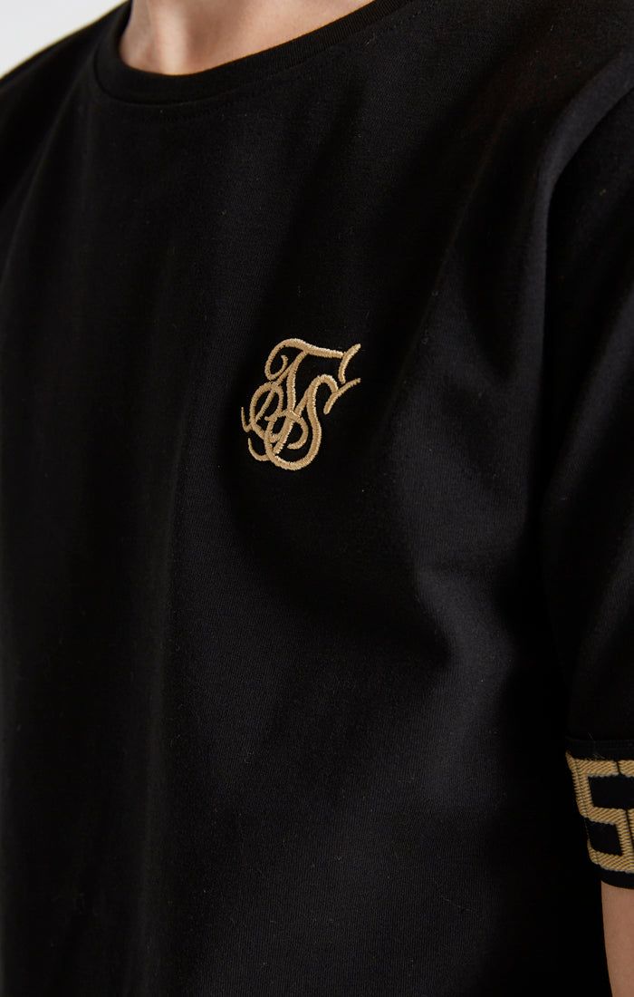 Boys Black Taped T-Shirt sold by Siksilk product image thumbnail 3