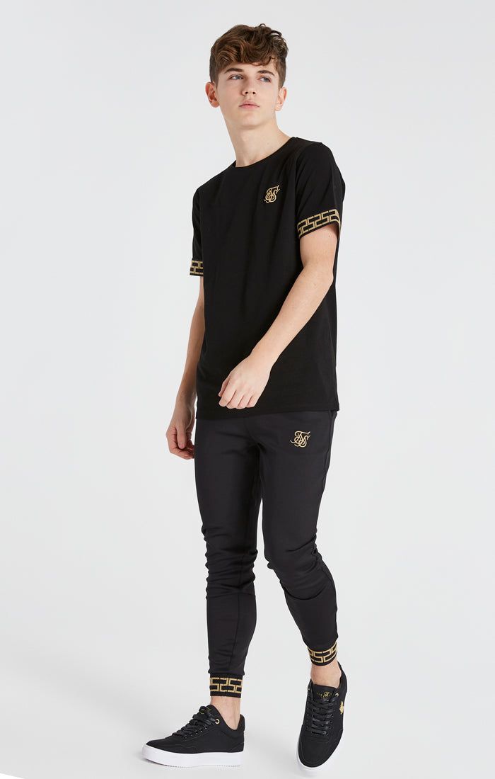 Boys Black Taped T-Shirt sold by Siksilk product image thumbnail 4