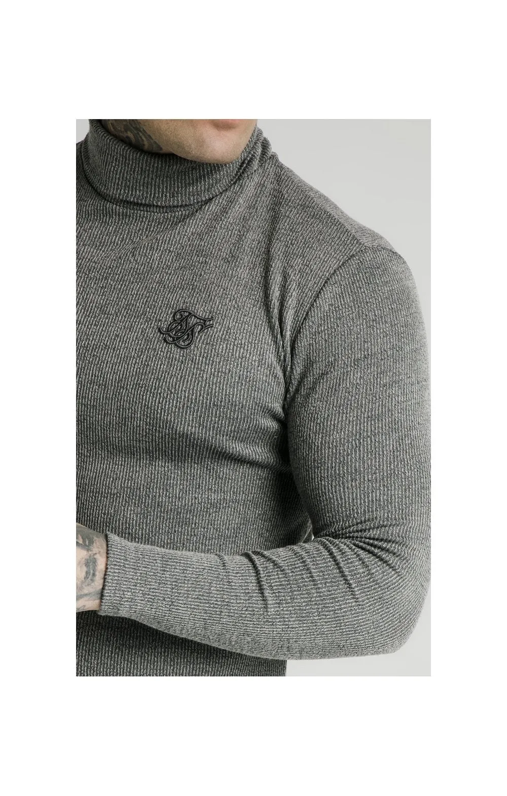 SikSilk Rib Turtle Neck - Grey sold by Siksilk product image thumbnail 2