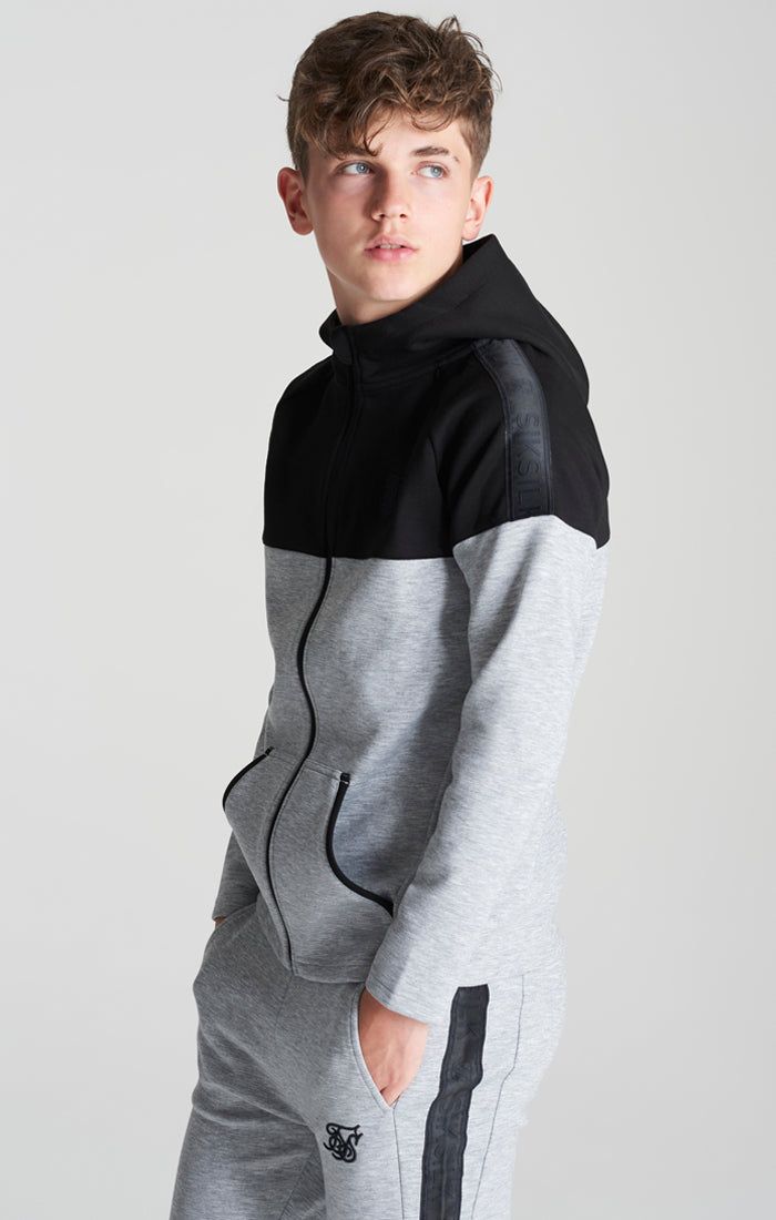 Boys Grey Poly Taped Tracksuit sold by Siksilk product image thumbnail 4