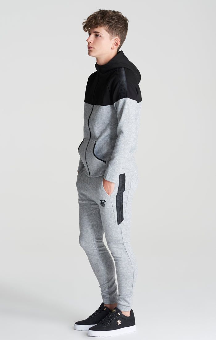 Boys Grey Poly Taped Tracksuit sold by Siksilk product image thumbnail 2