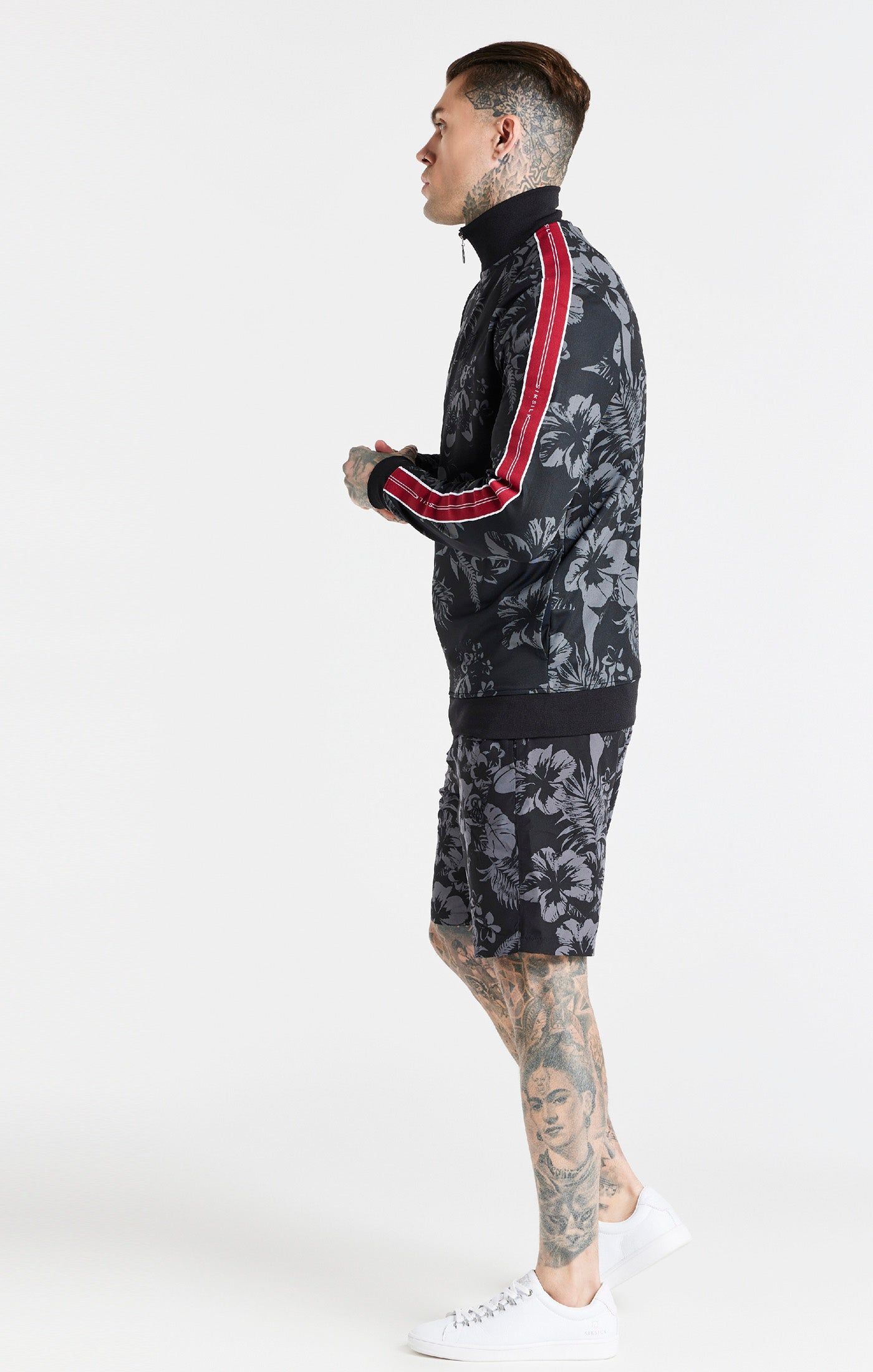 Black Status Funnel Neck Zip Through sold by Siksilk product image thumbnail 4