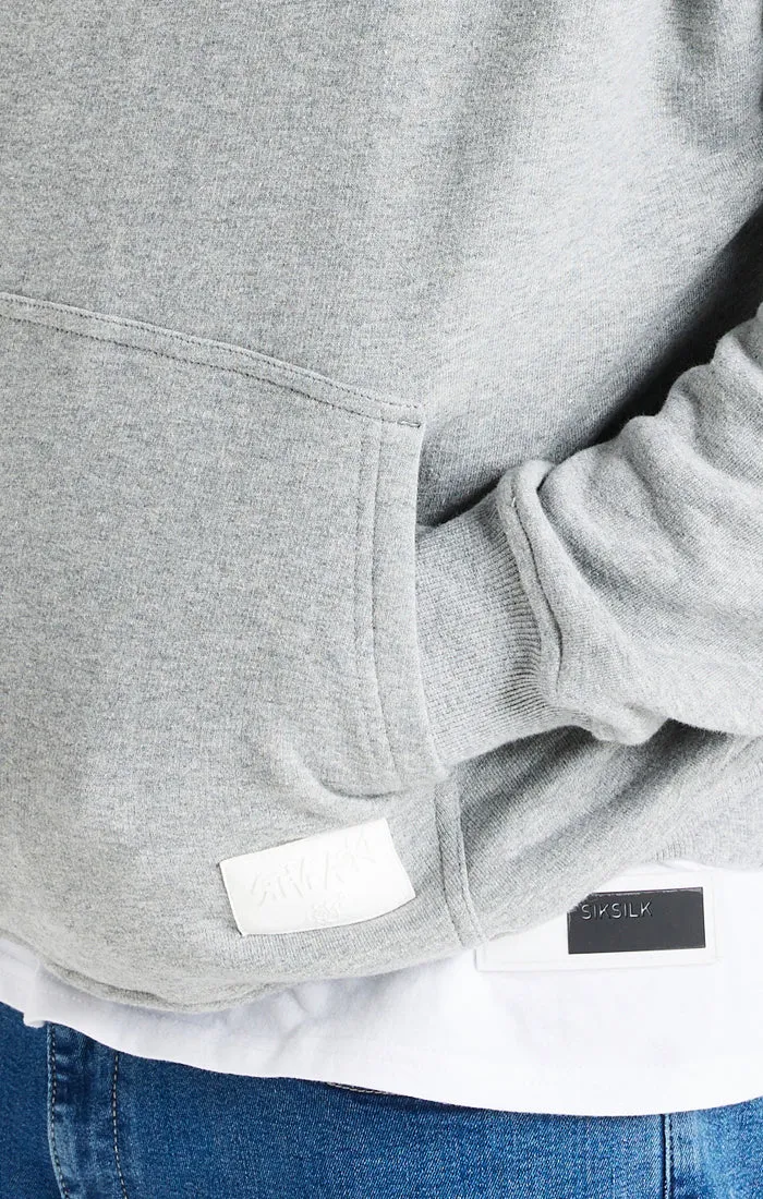 SikSilk Drop Shoulder Relaxed Fit Hoodie - Grey Marl sold by Siksilk product image thumbnail 2