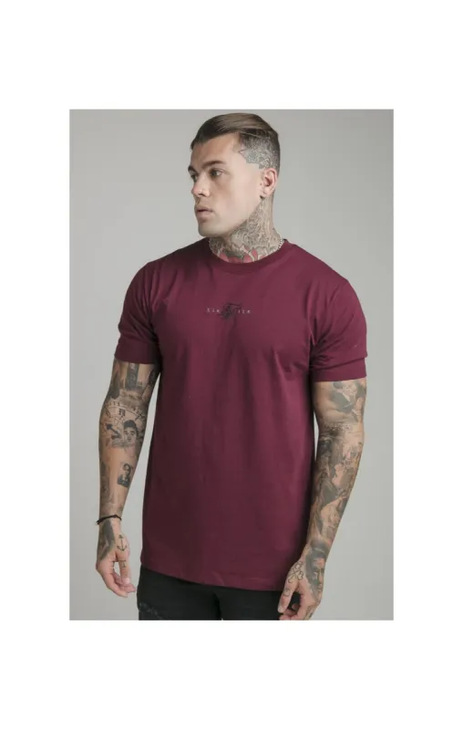 SikSilk Basic Tee - Burgundy sold by Siksilk
