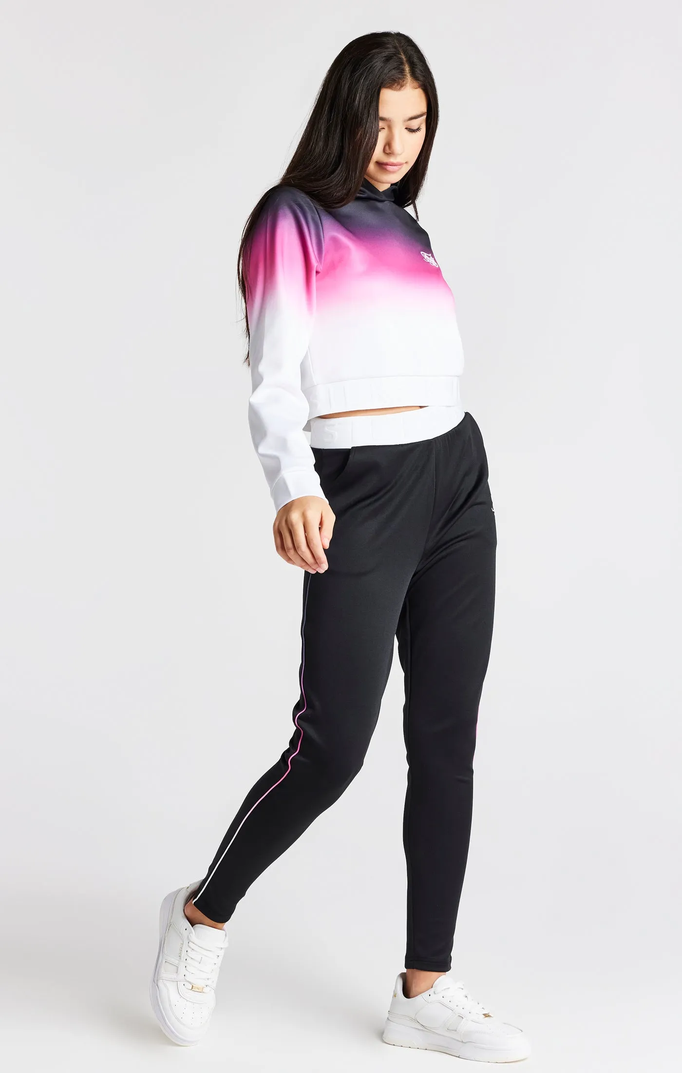Girls Black Fade Piping Track Pant sold by Siksilk product image thumbnail 3