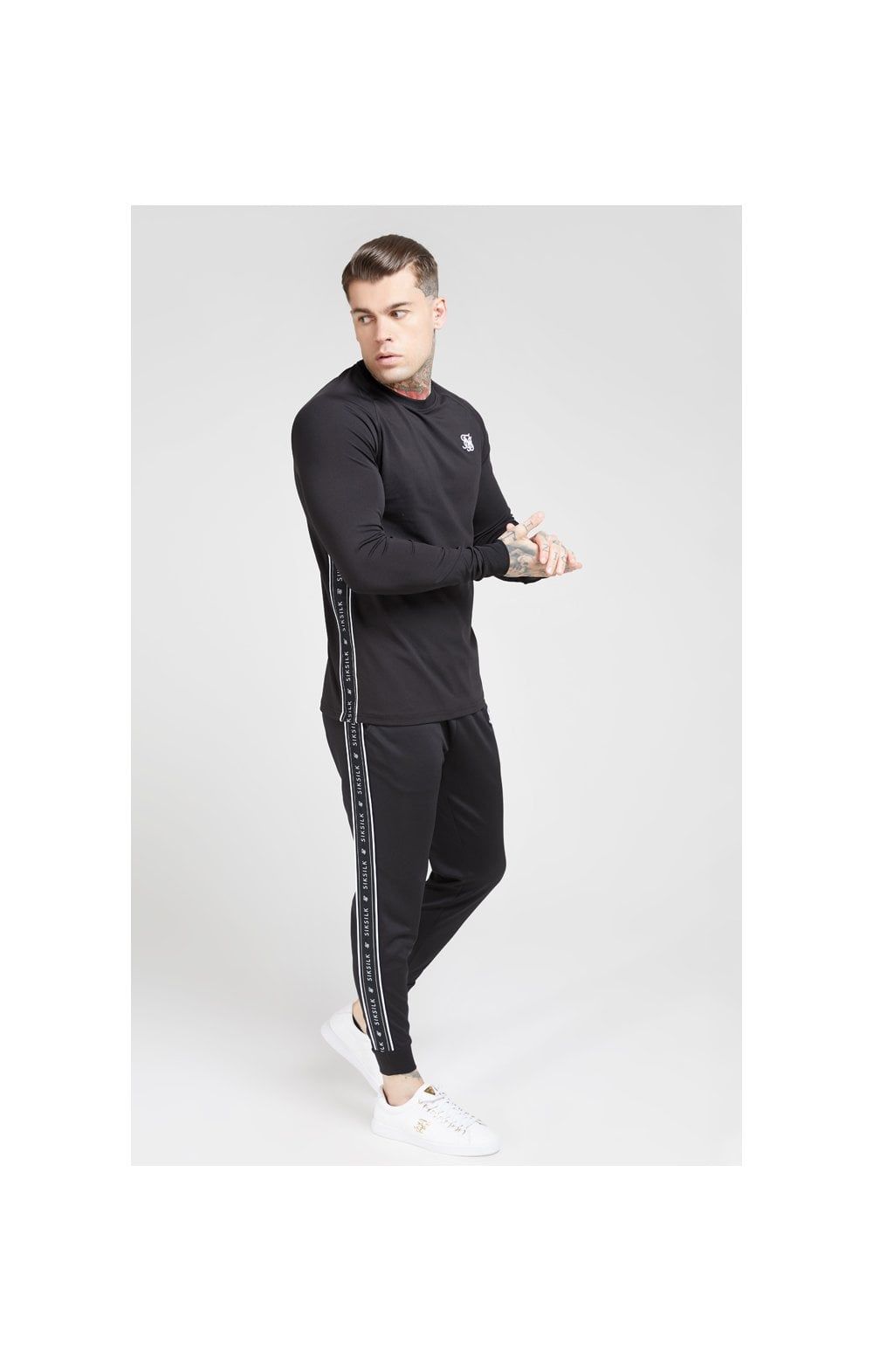 SikSilk L/S Tape Performance Sweater - Black sold by Siksilk product image thumbnail 2