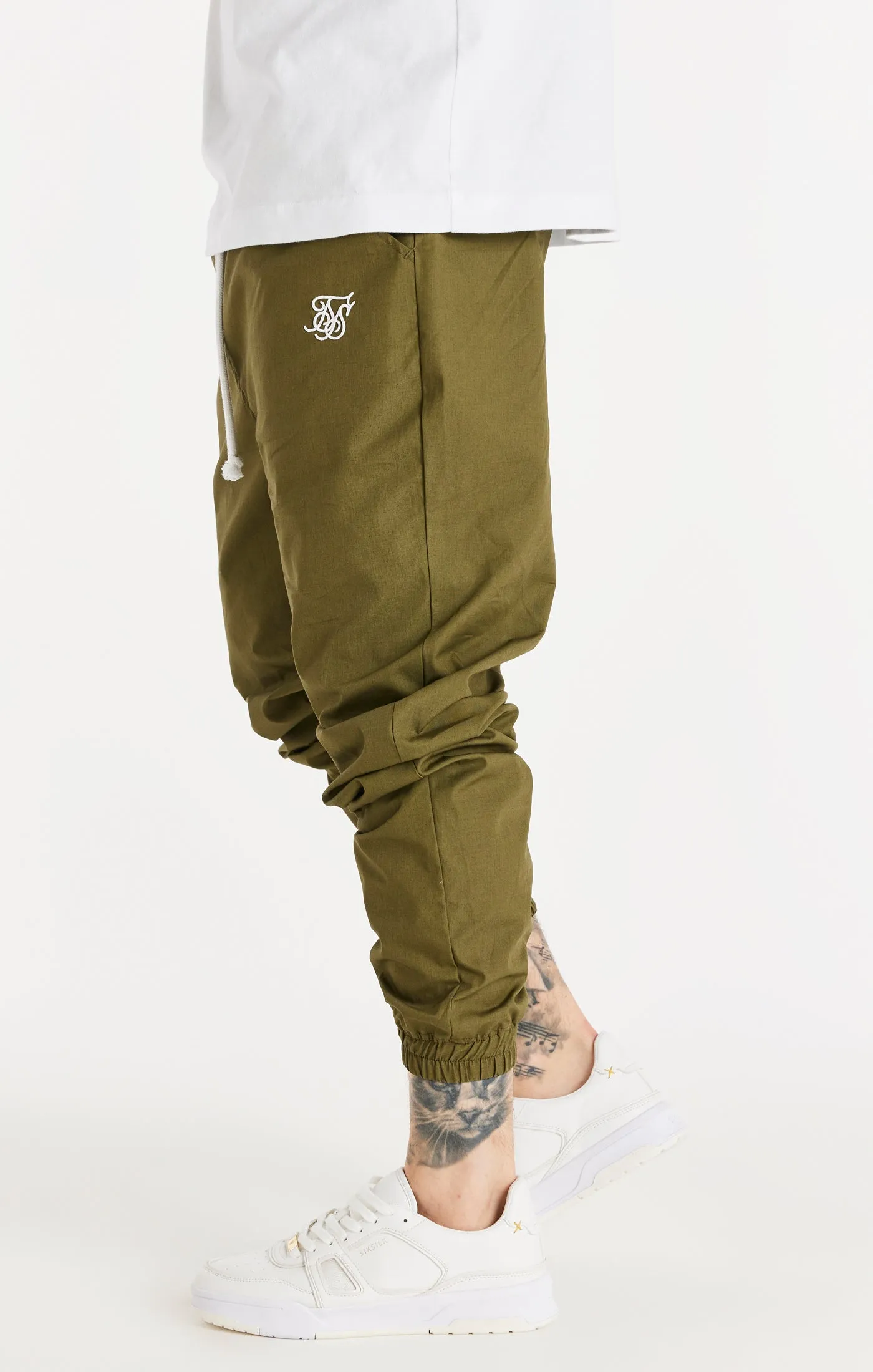 Khaki Essential Relaxed Trousers sold by Siksilk product image thumbnail 2