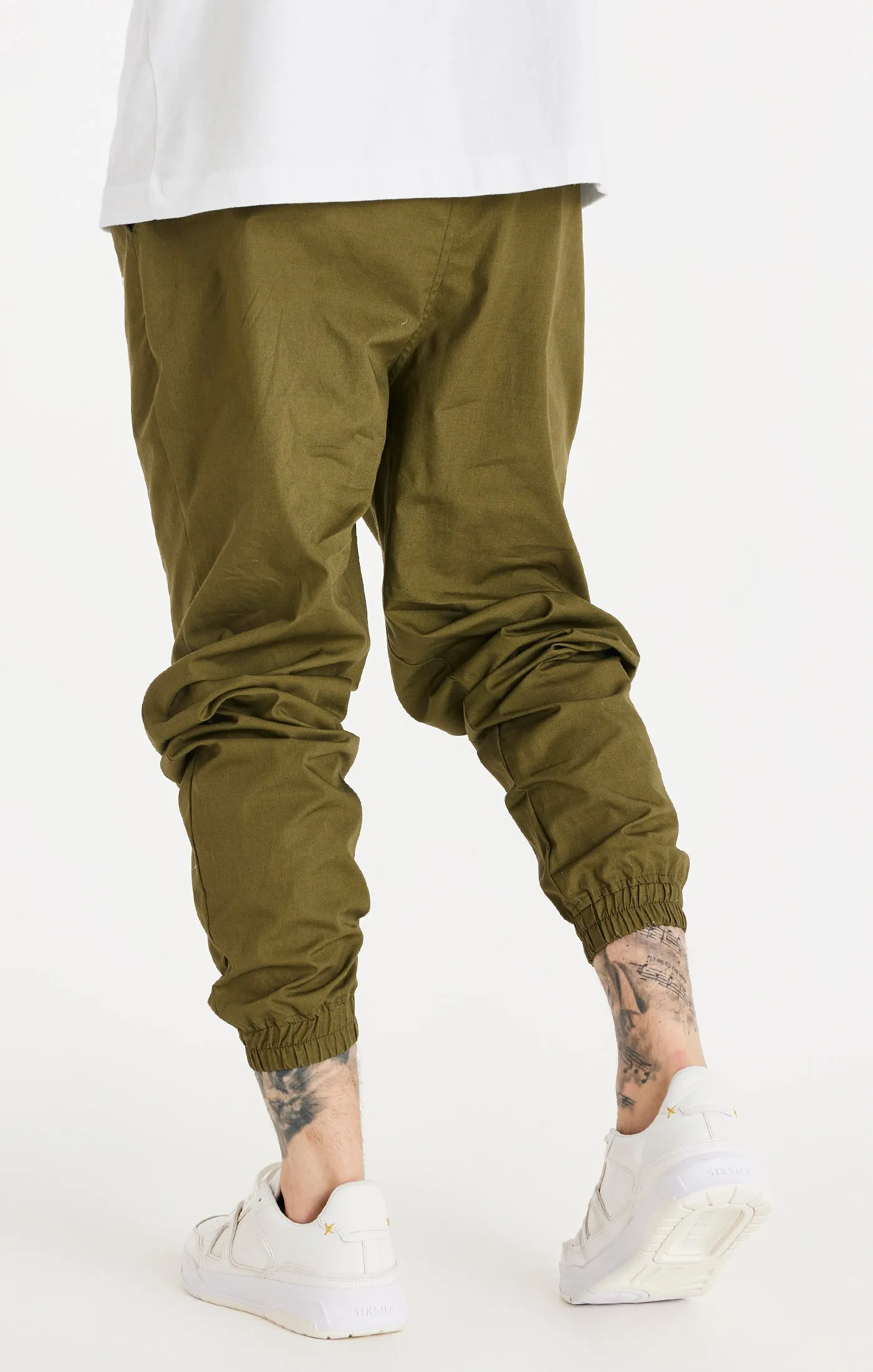 Khaki Essential Relaxed Trousers sold by Siksilk product image thumbnail 3