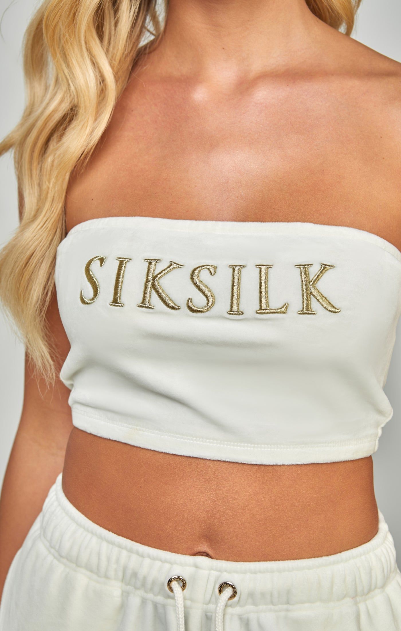 Ecru Velour Bandeau sold by Siksilk product image thumbnail 2