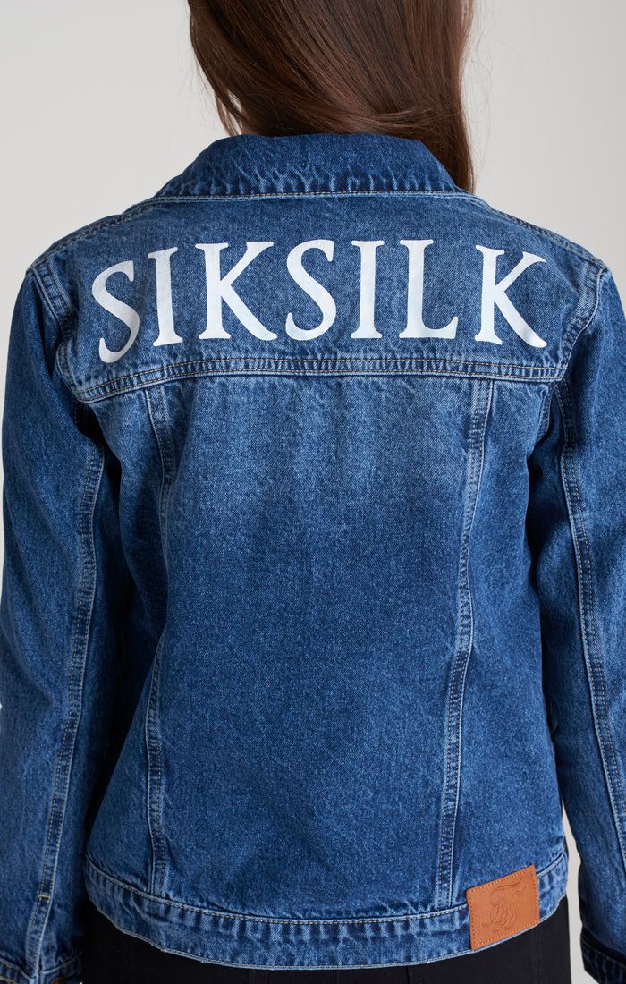 Girls Midstone Denim Hooded Jacket sold by Siksilk product image thumbnail 2