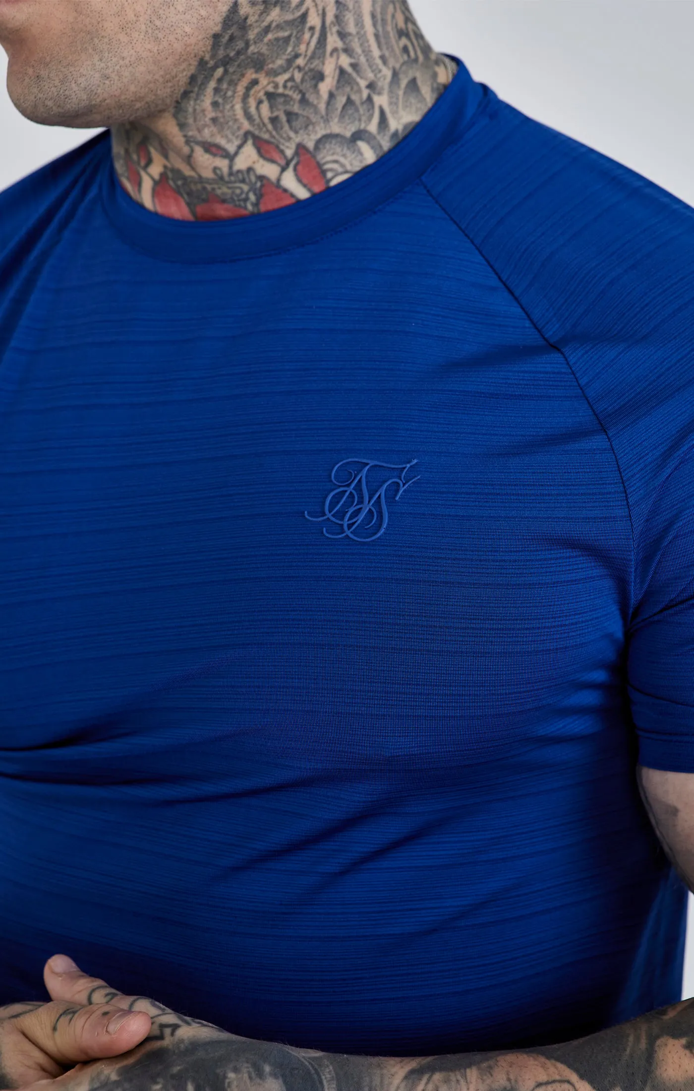 Blue Muscle Fit T-Shirt sold by Siksilk product image thumbnail 3