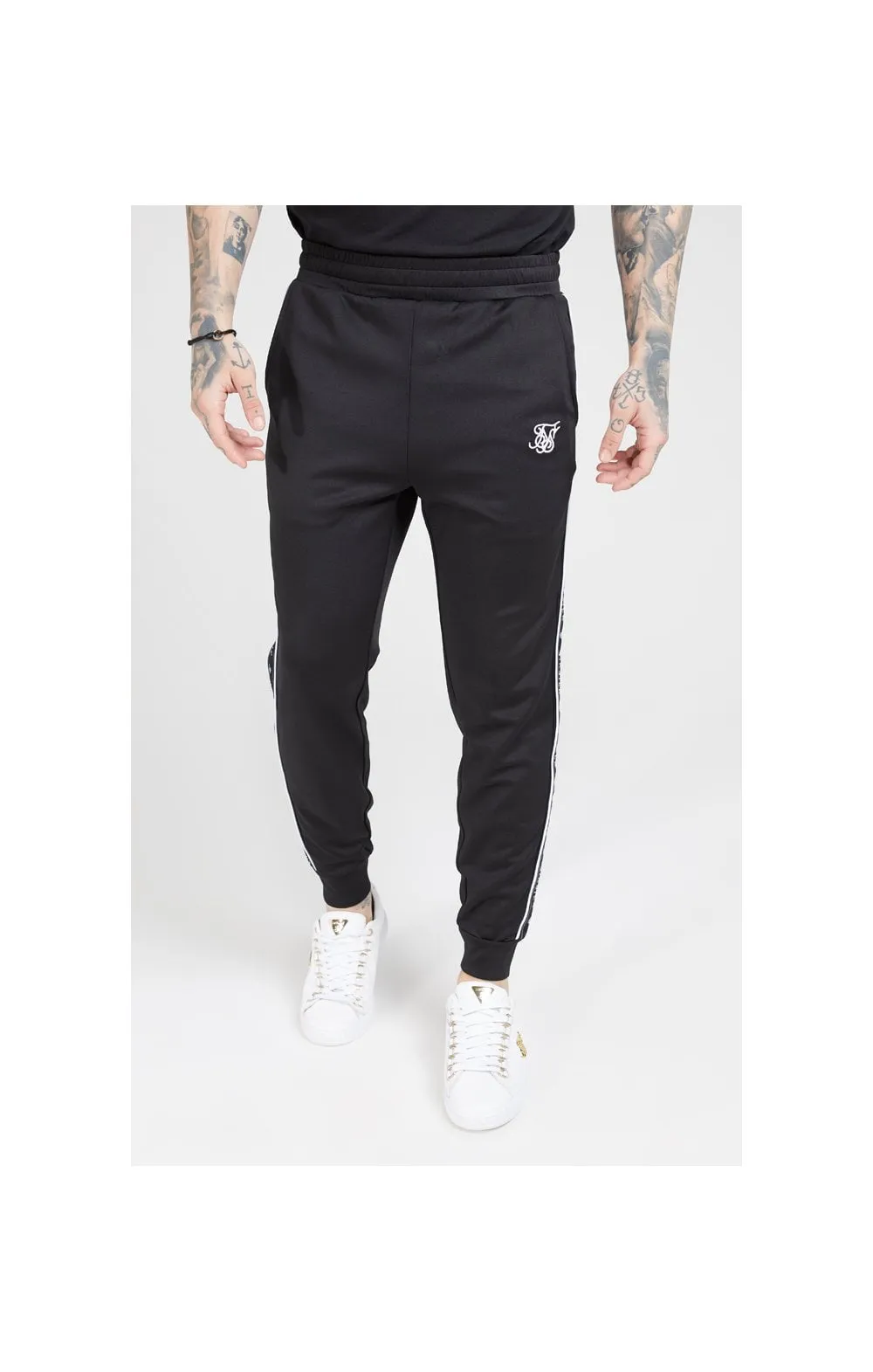 SikSilk Fitted Panel Tape Track Pants – Black sold by Siksilk product image thumbnail 2
