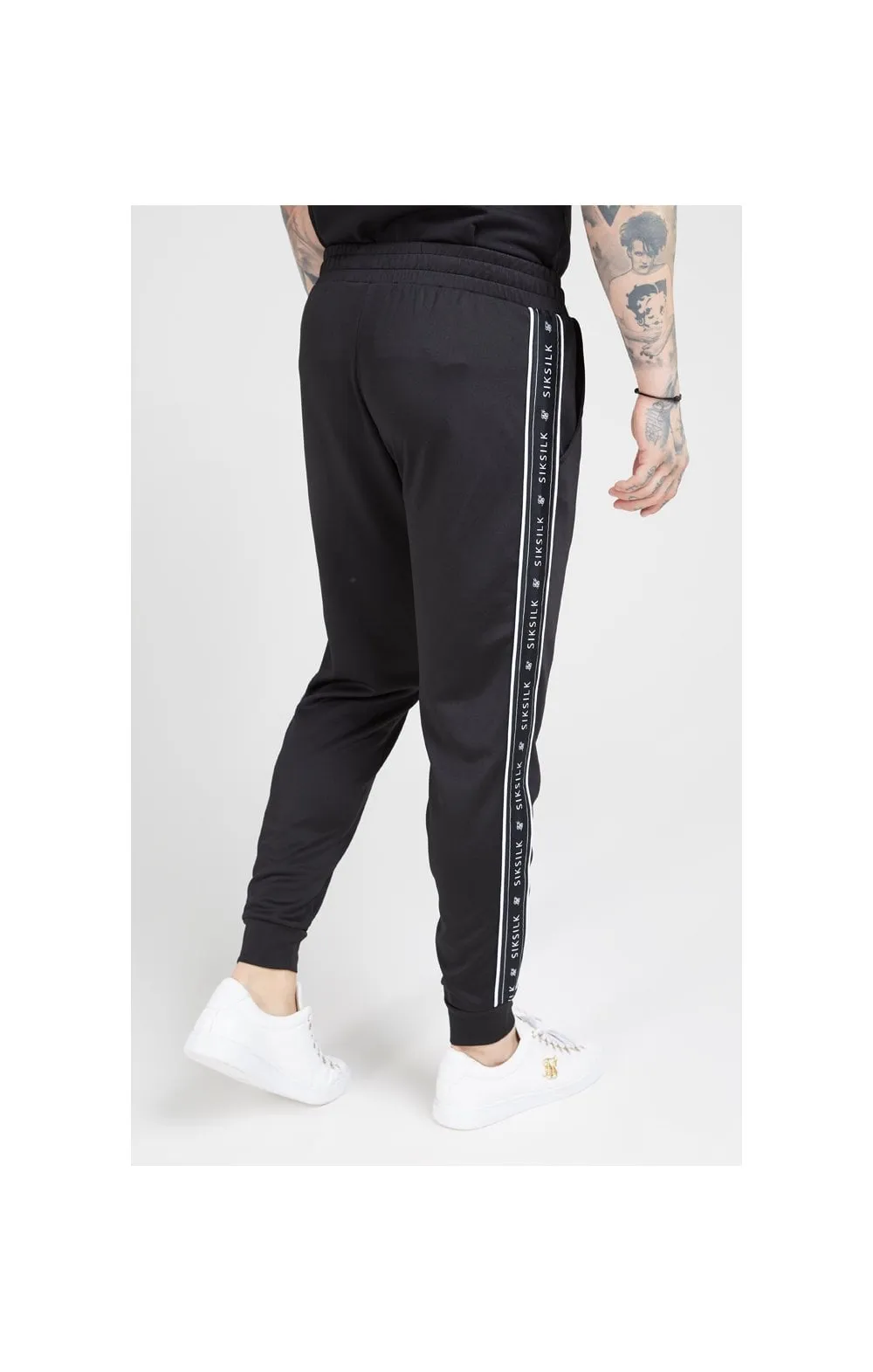 SikSilk Fitted Panel Tape Track Pants – Black sold by Siksilk product image thumbnail 3