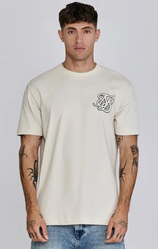 Ecru Logo T-Shirt sold by Siksilk