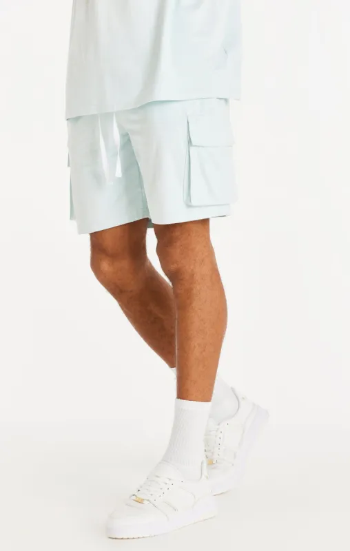 Green Stretch Suede Cargo Short sold by Siksilk