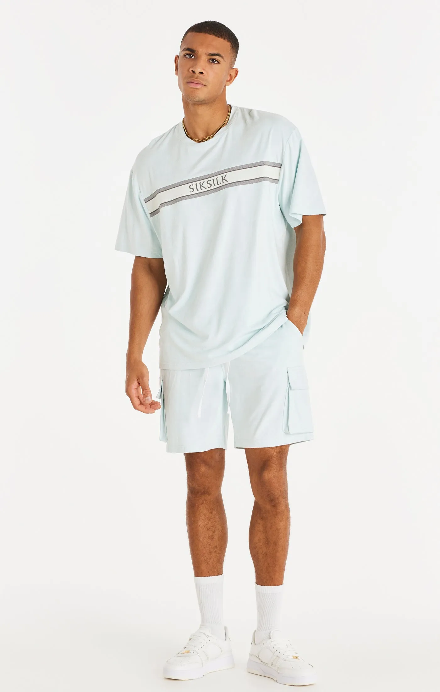 Green Stretch Suede Cargo Short sold by Siksilk product image thumbnail 5