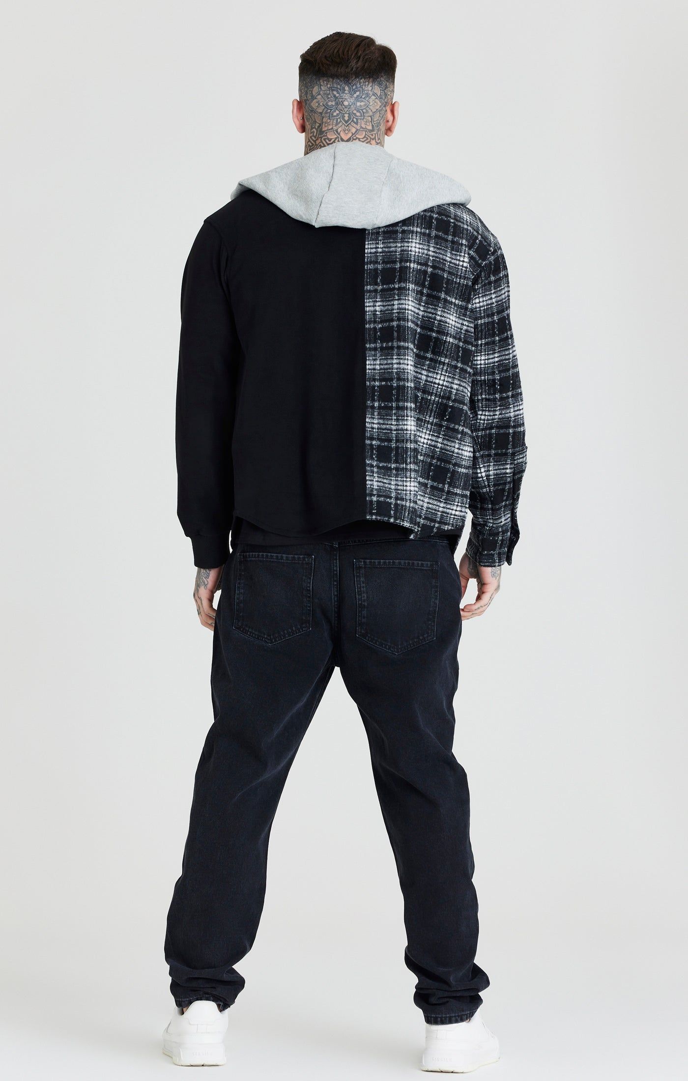 Black Contrast Hooded Shirt sold by Siksilk product image thumbnail 5