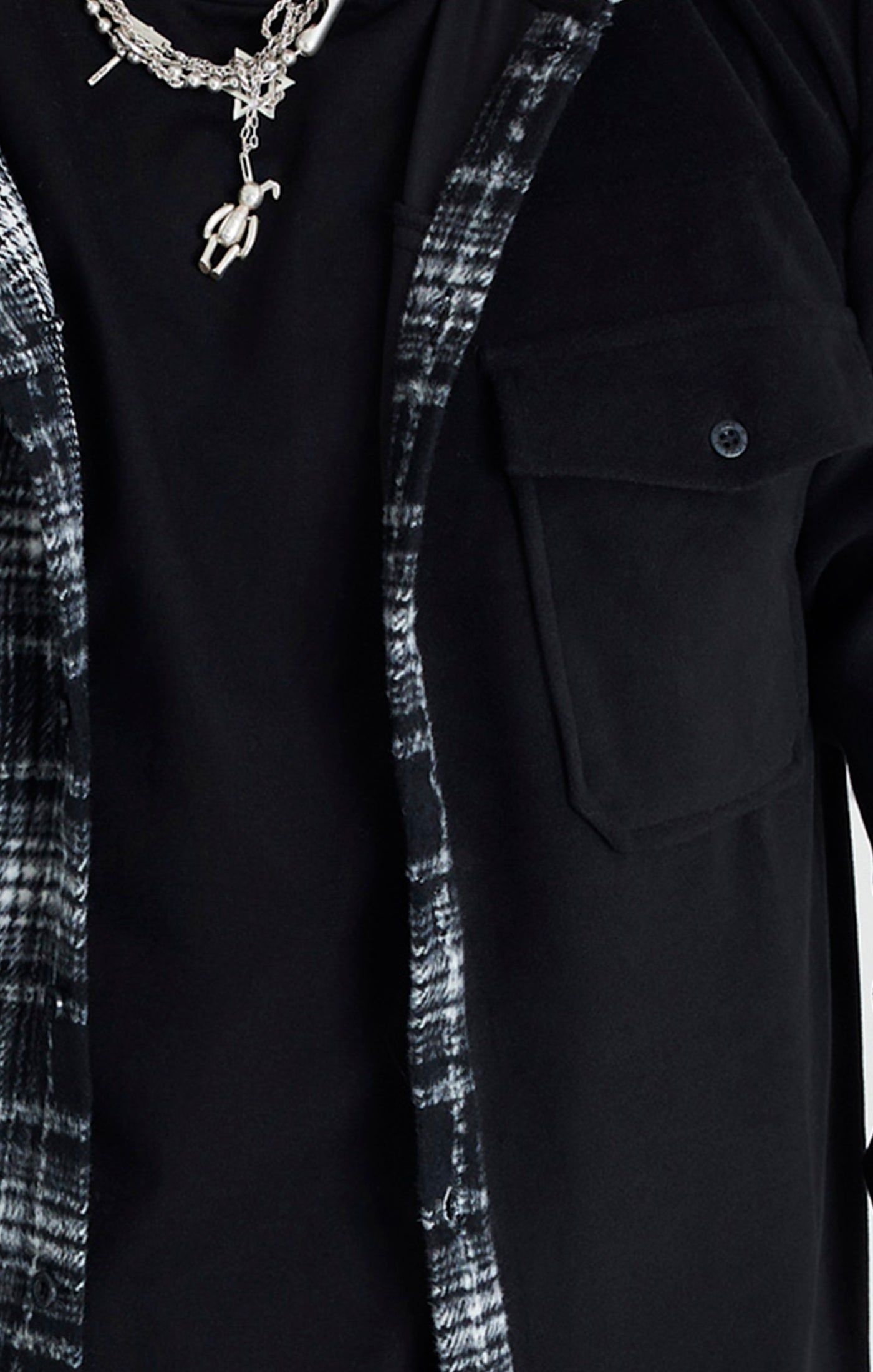 Black Contrast Hooded Shirt sold by Siksilk product image thumbnail 2