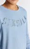Boys Blue Waffle Crew Sweatshirt sold by Siksilk