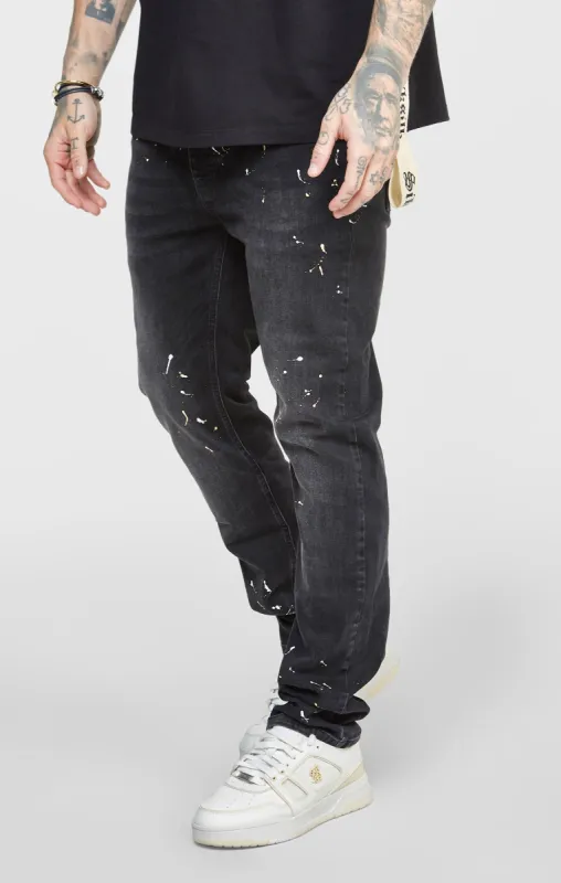 Black Wash Slim Fit Denim sold by Siksilk