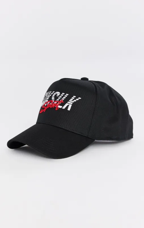Black Sports Trucker Cap sold by Siksilk