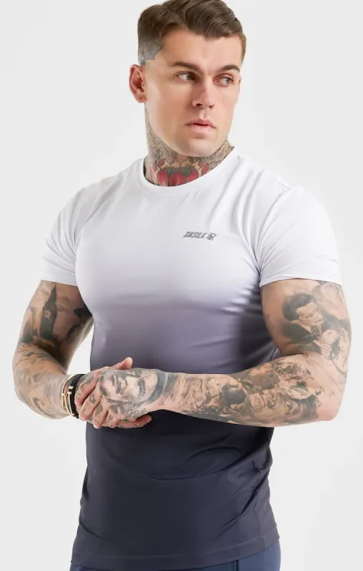 Navy Sports Fade T-Shirt sold by Siksilk