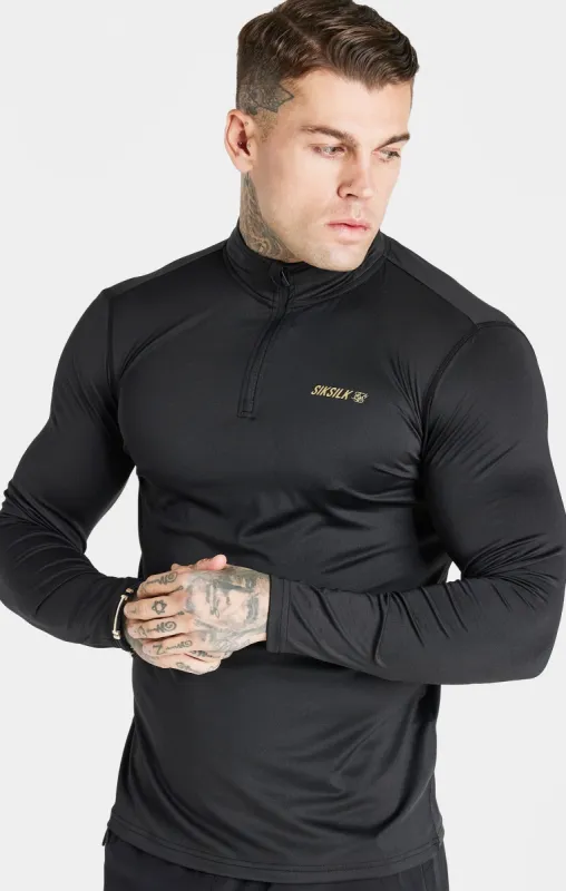 Black Sports Zip Thru sold by Siksilk