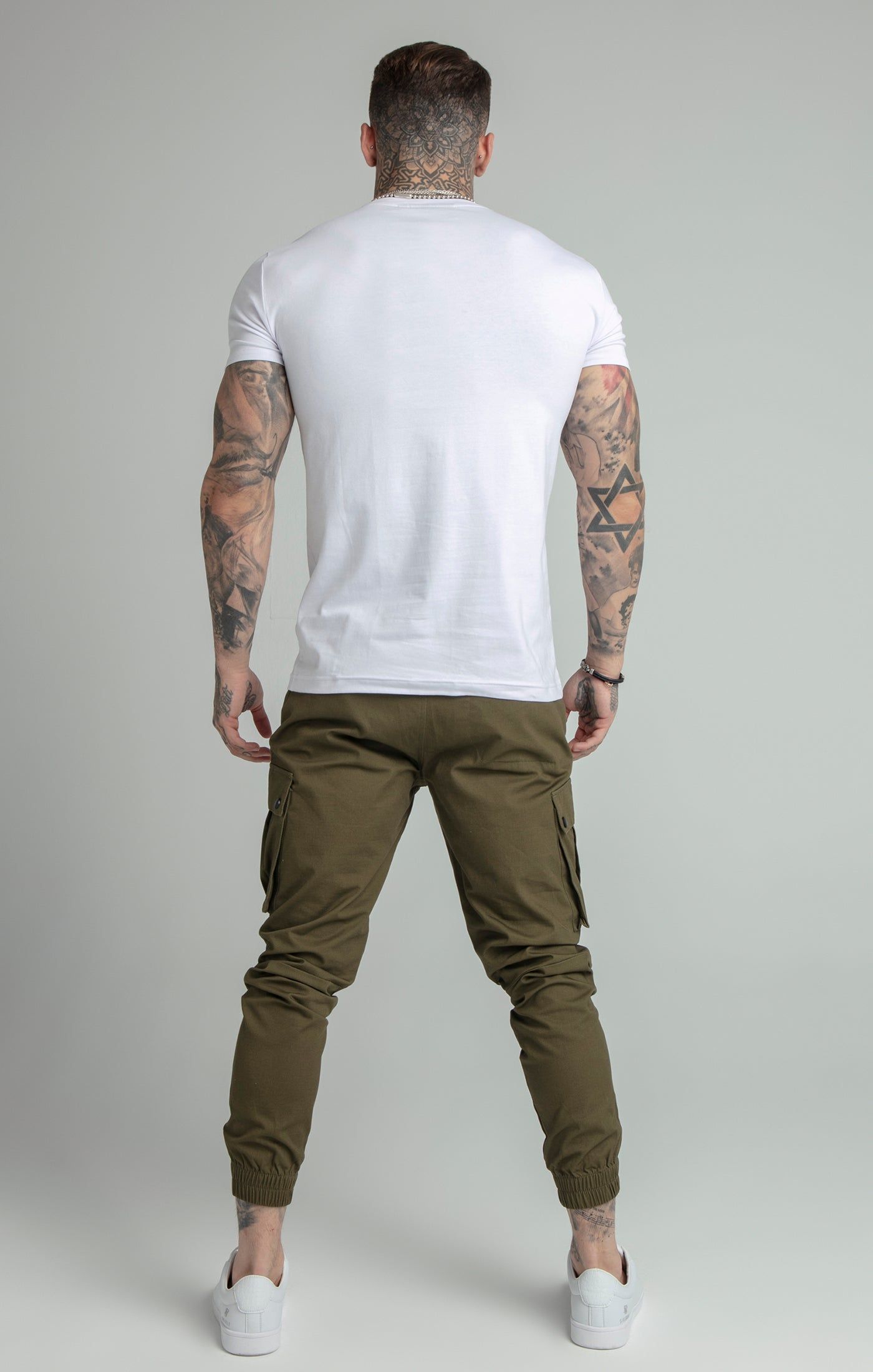Khaki Cuffed Cargo Pant sold by Siksilk product image thumbnail 5