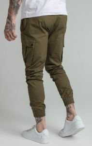 Khaki Cuffed Cargo Pant sold by Siksilk