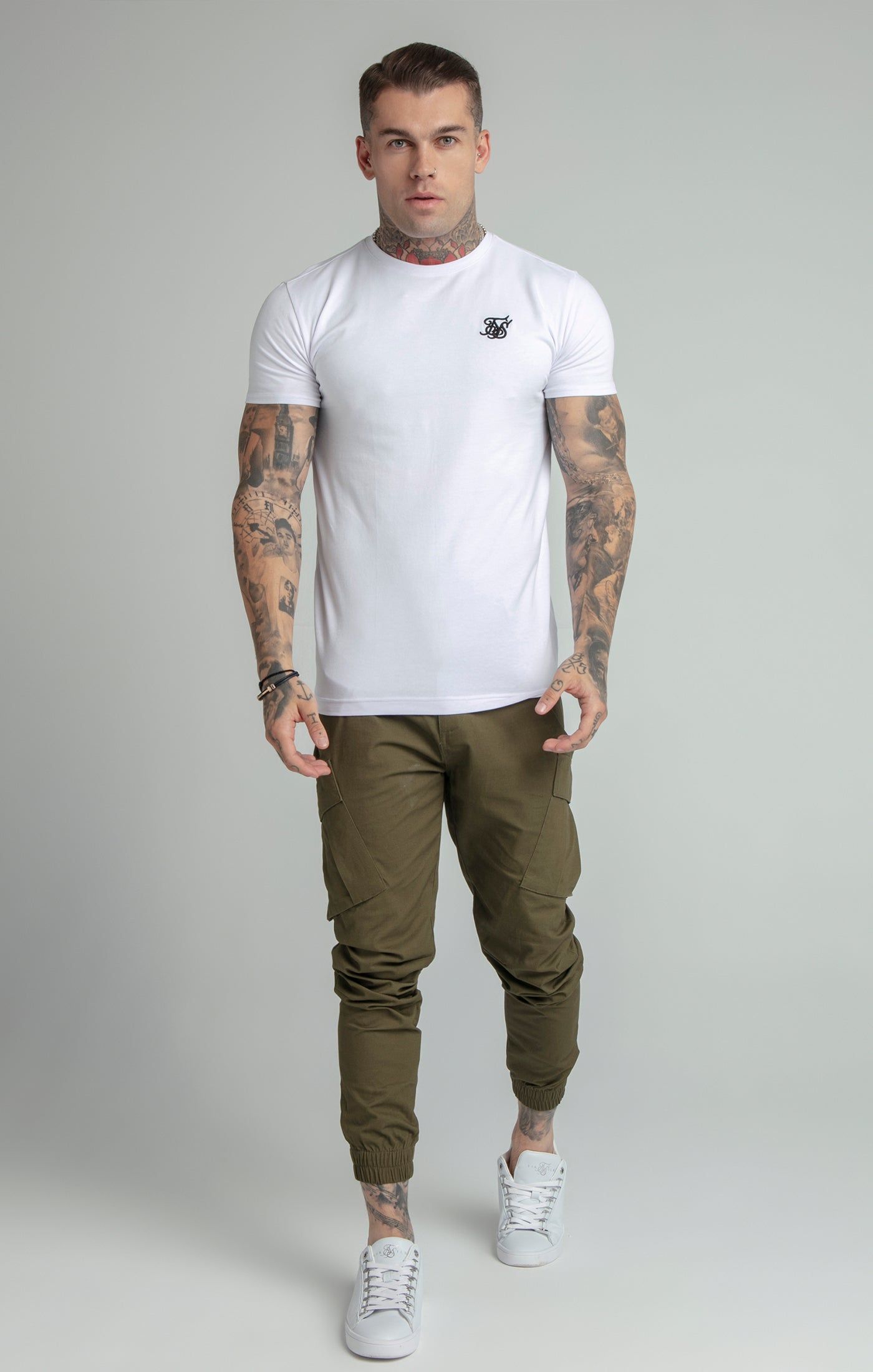 Khaki Cuffed Cargo Pant sold by Siksilk product image thumbnail 3