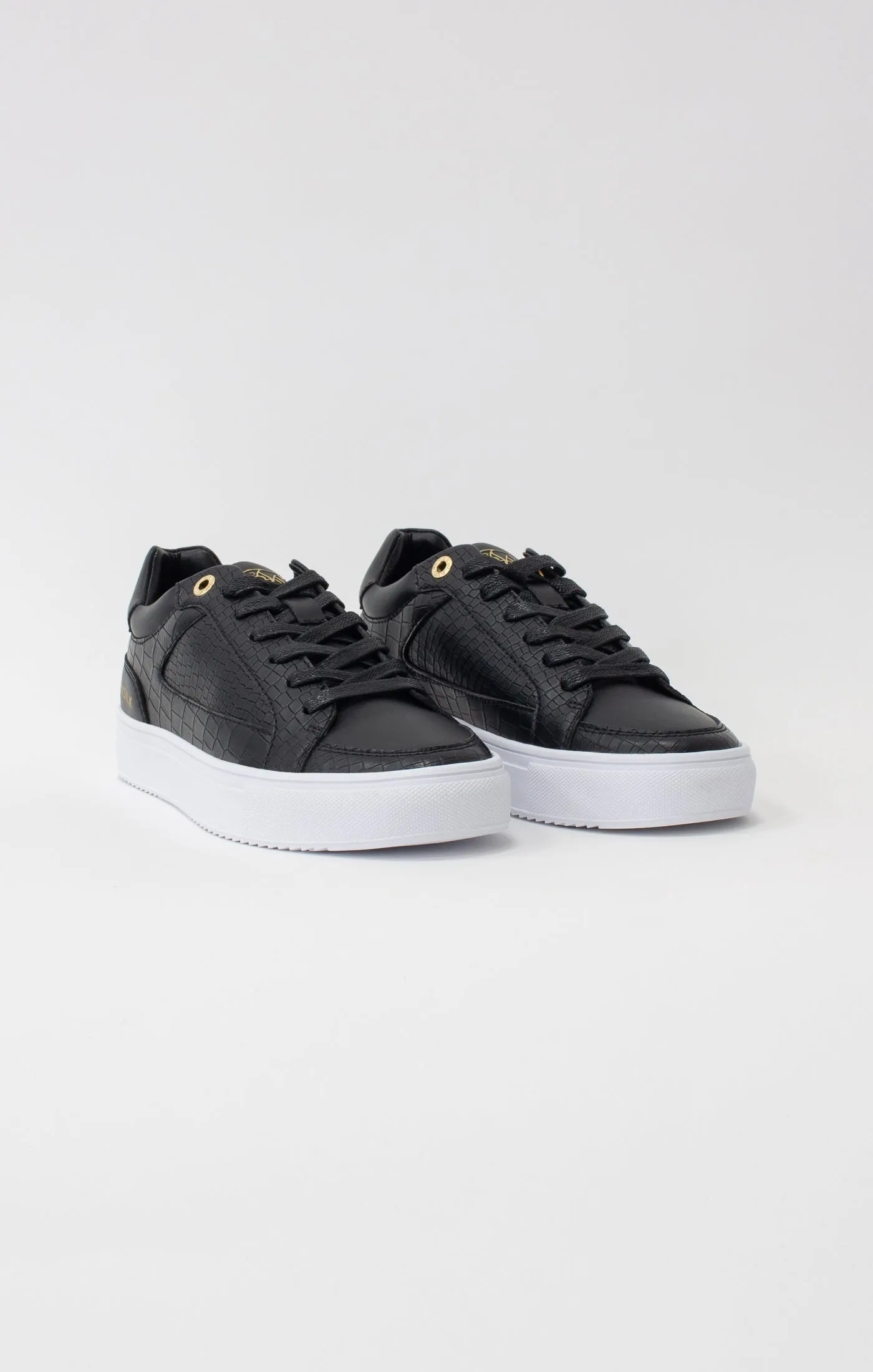 Black Croc Effect Low-Top Trainer sold by Siksilk product image thumbnail 4