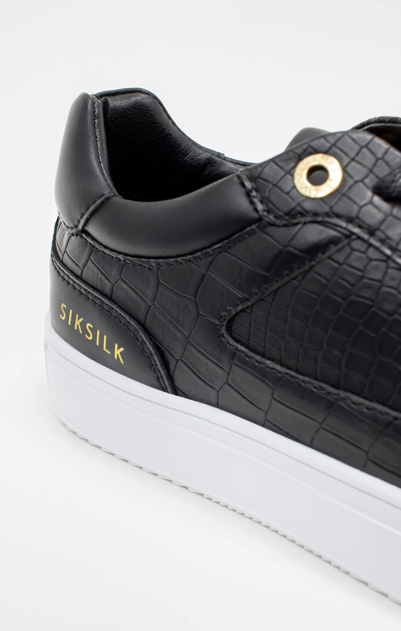 Black Croc Effect Low-Top Trainer sold by Siksilk product image thumbnail 5