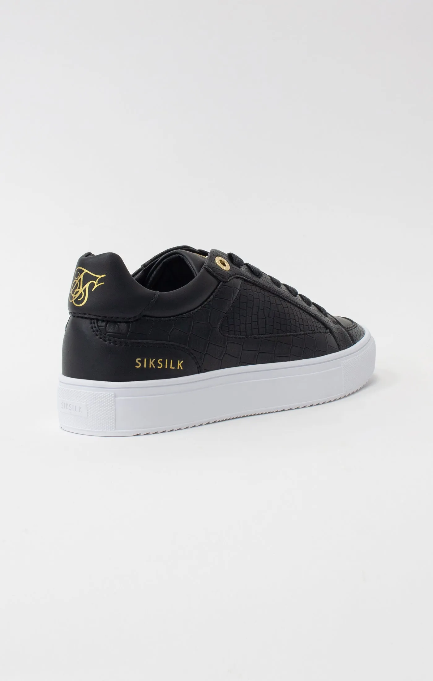 Black Croc Effect Low-Top Trainer sold by Siksilk product image thumbnail 3