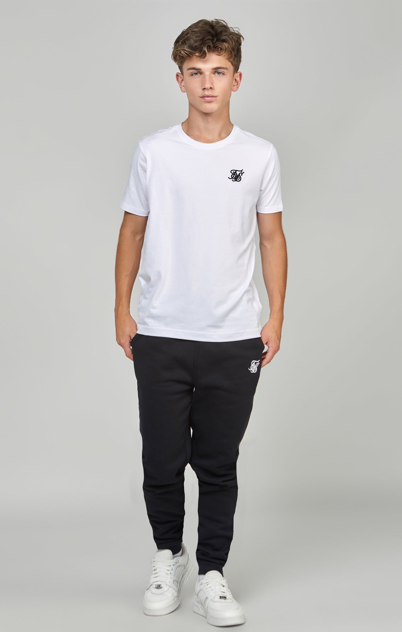 Boys White Essentials T-Shirt sold by Siksilk product image thumbnail 3