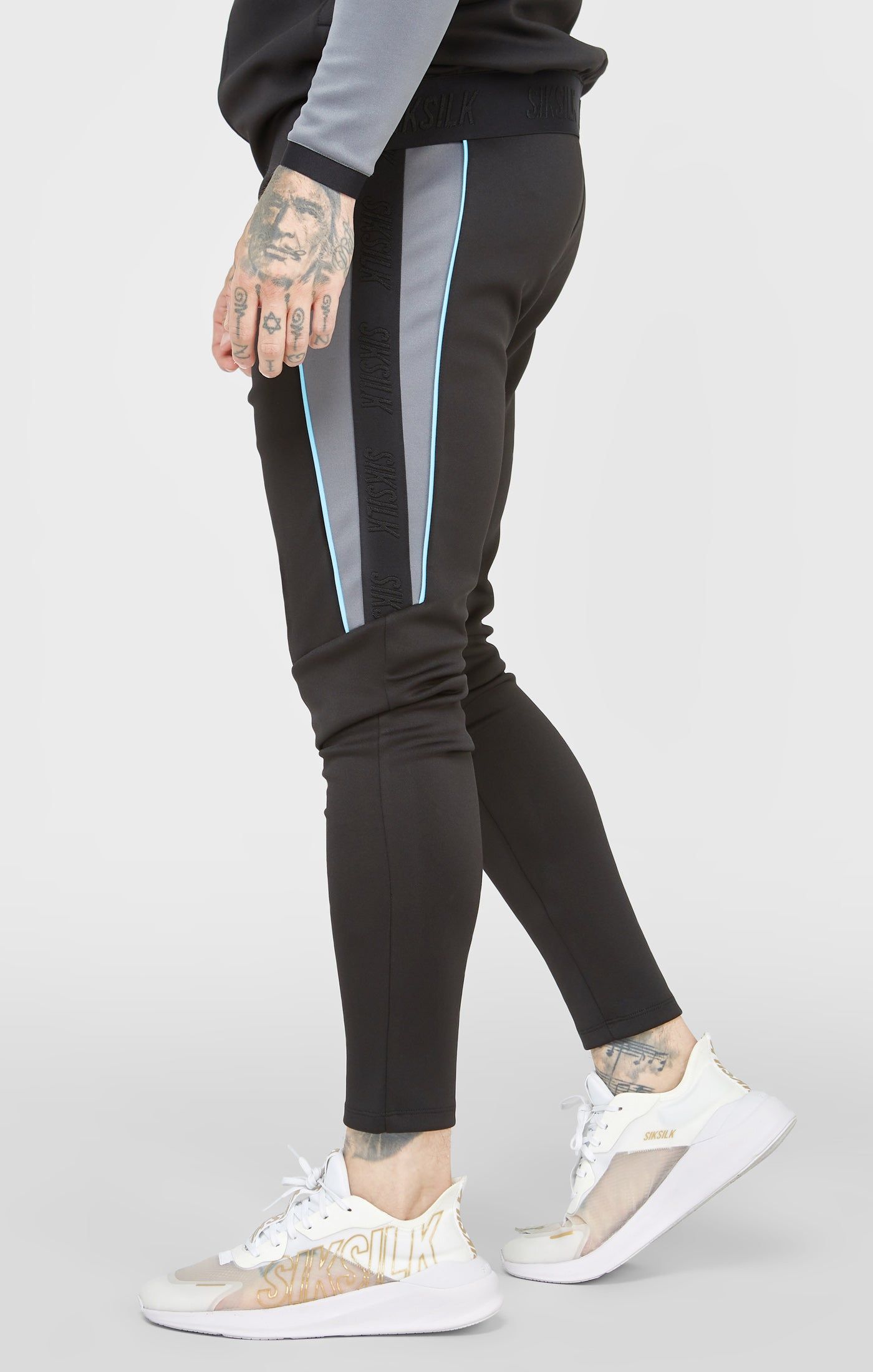 Black Sports Track Pant sold by Siksilk product image thumbnail 2