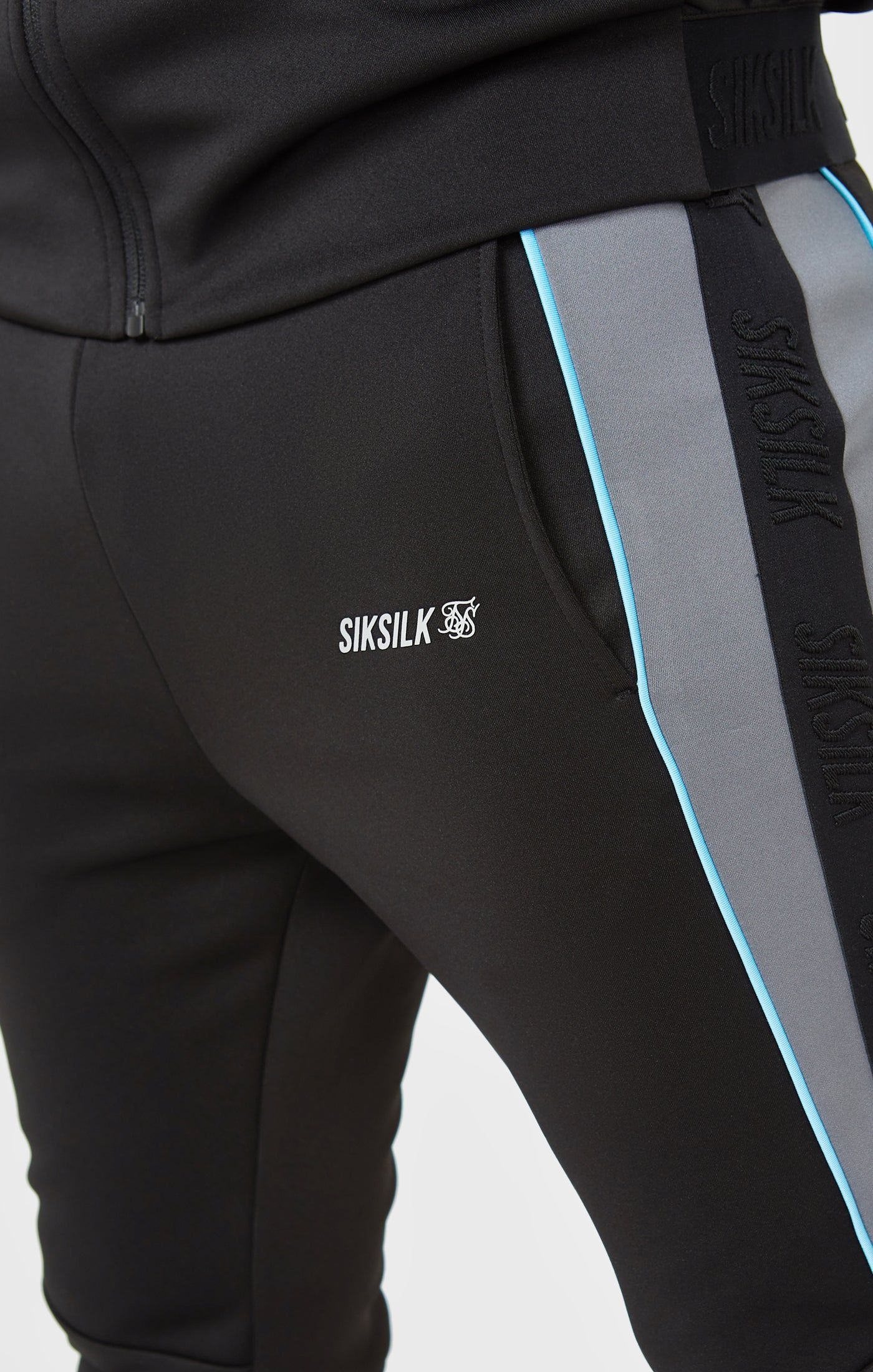 Black Sports Track Pant sold by Siksilk product image thumbnail 6