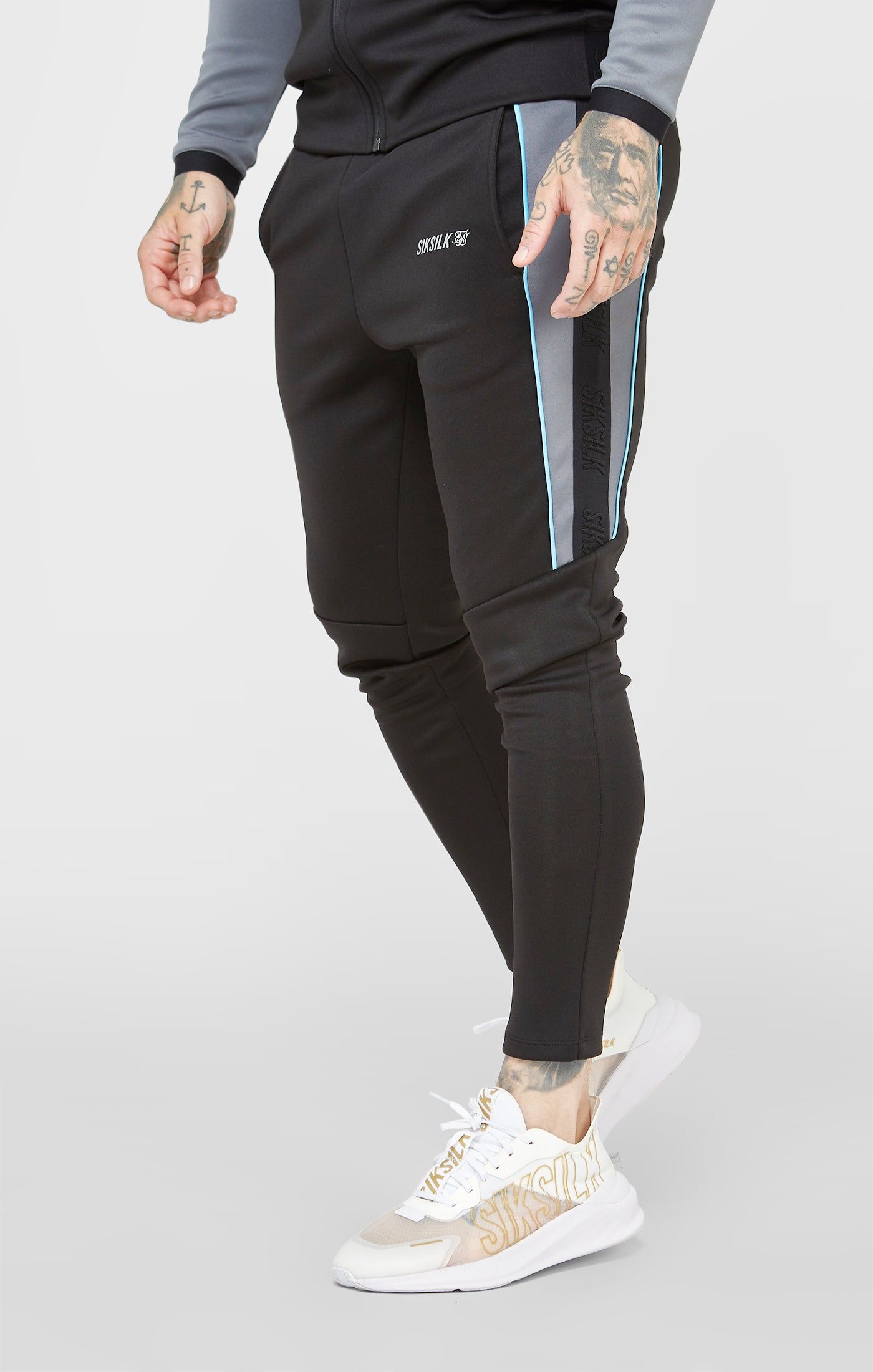 Black Sports Track Pant sold by Siksilk