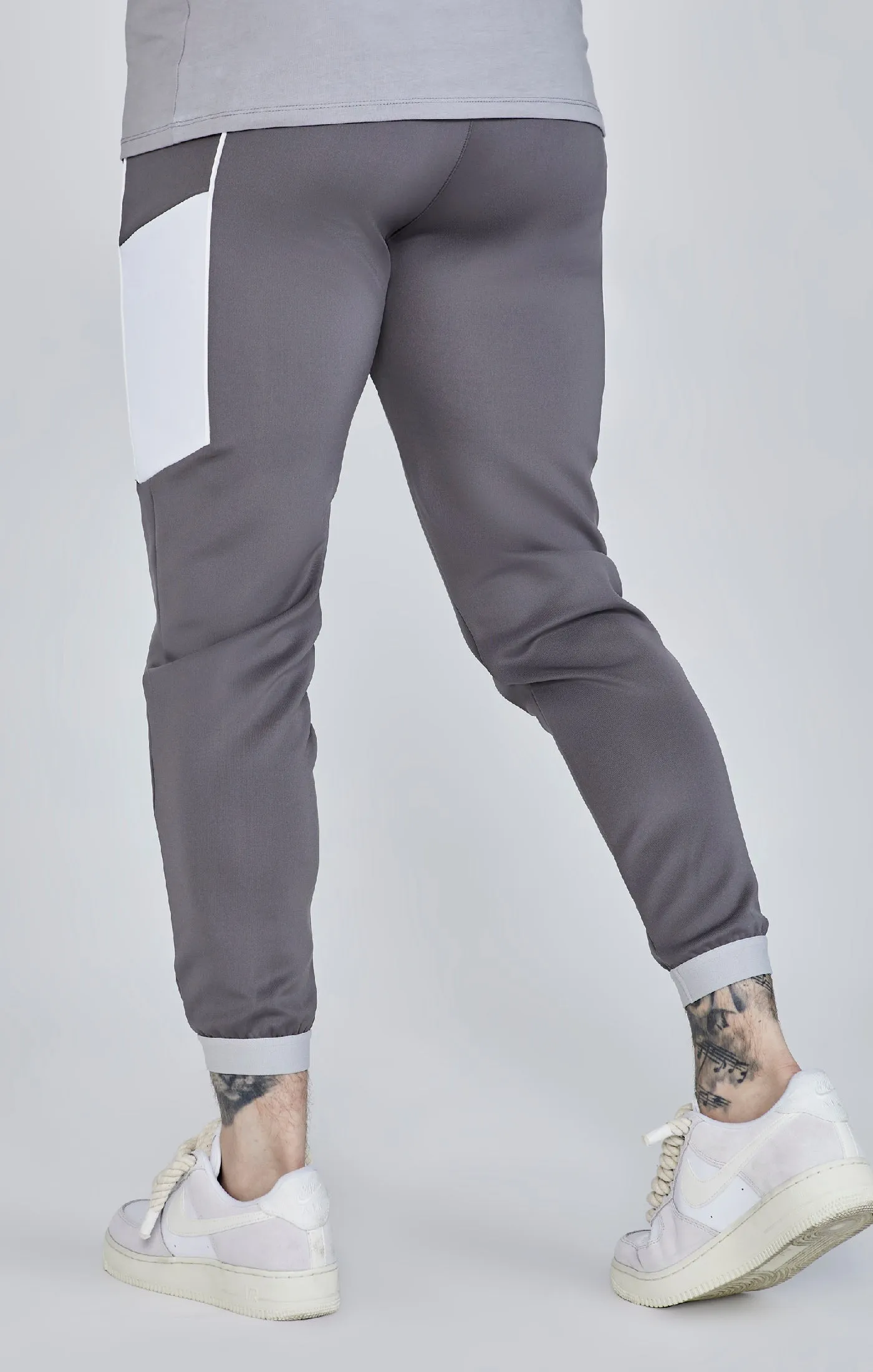 Grey Muscle Fit Joggers sold by Siksilk product image thumbnail 4