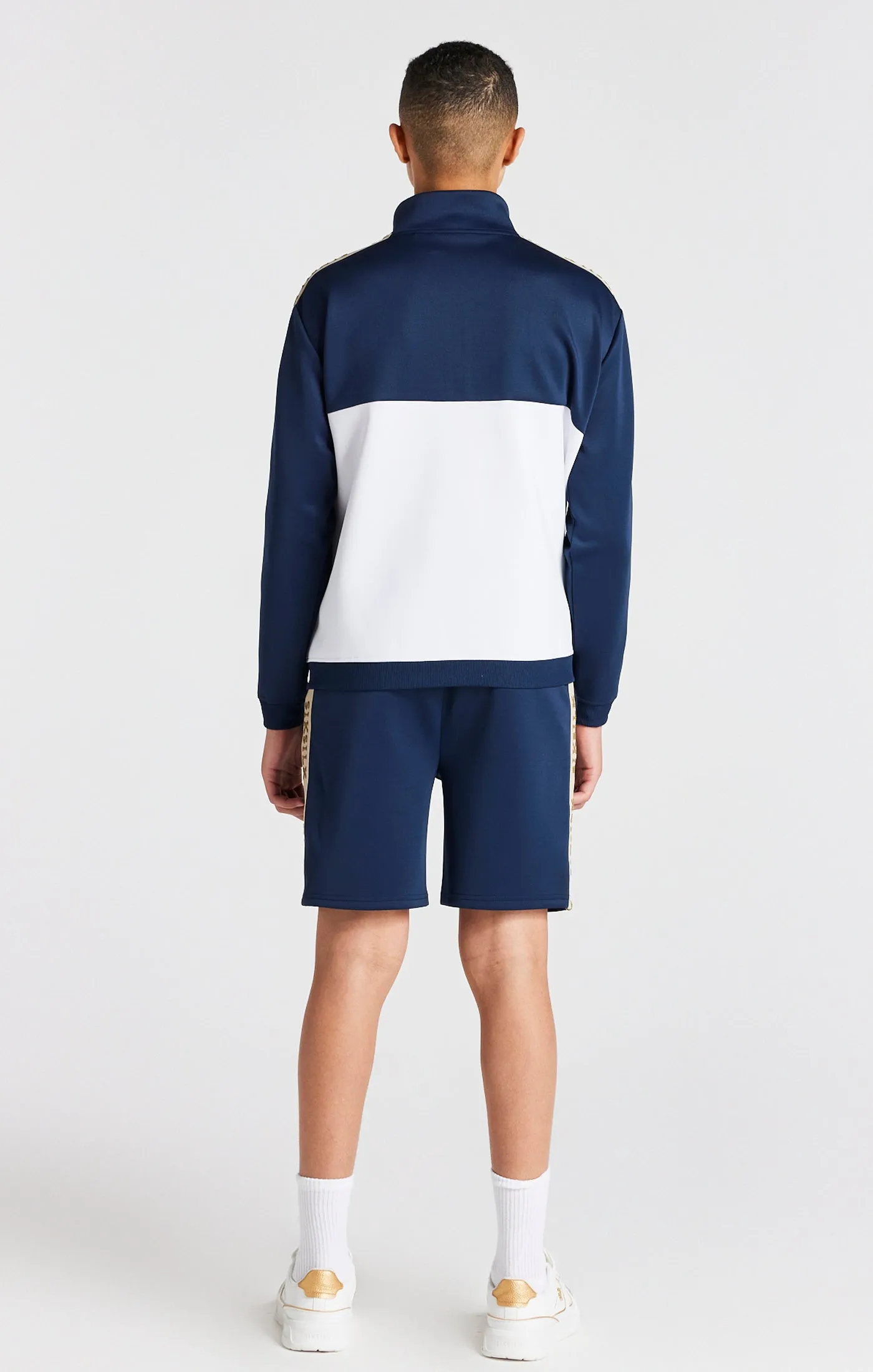 Boys Navy Retro Track Jacket sold by Siksilk product image thumbnail 5