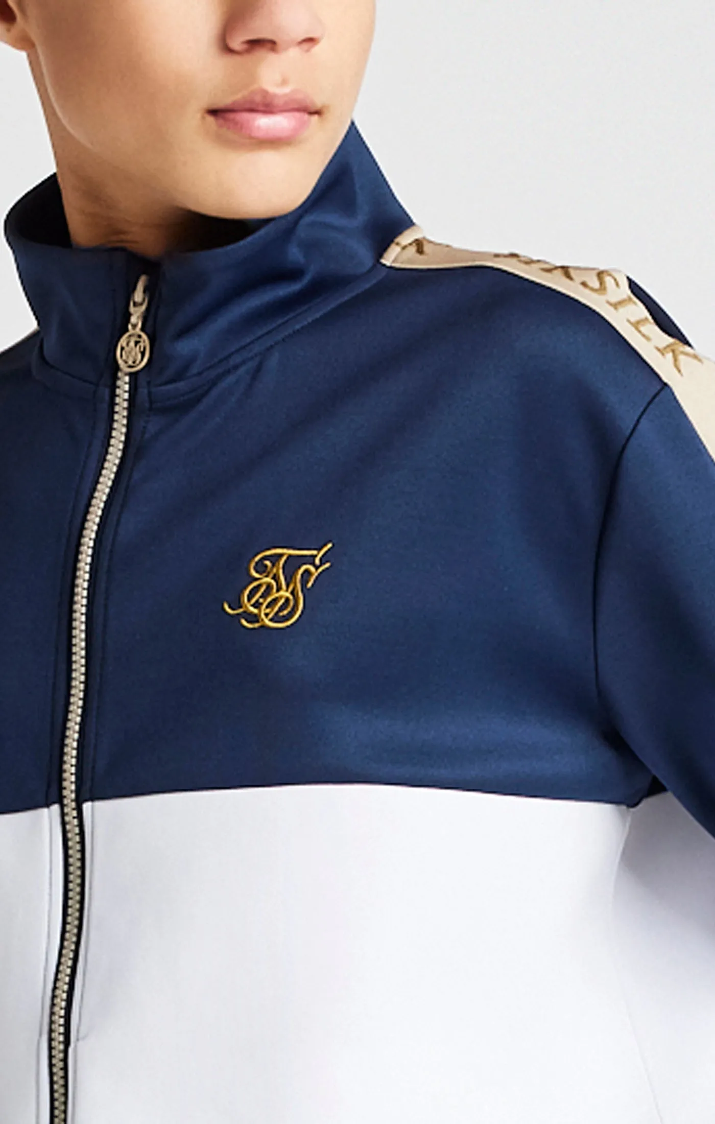 Boys Navy Retro Track Jacket sold by Siksilk product image thumbnail 2